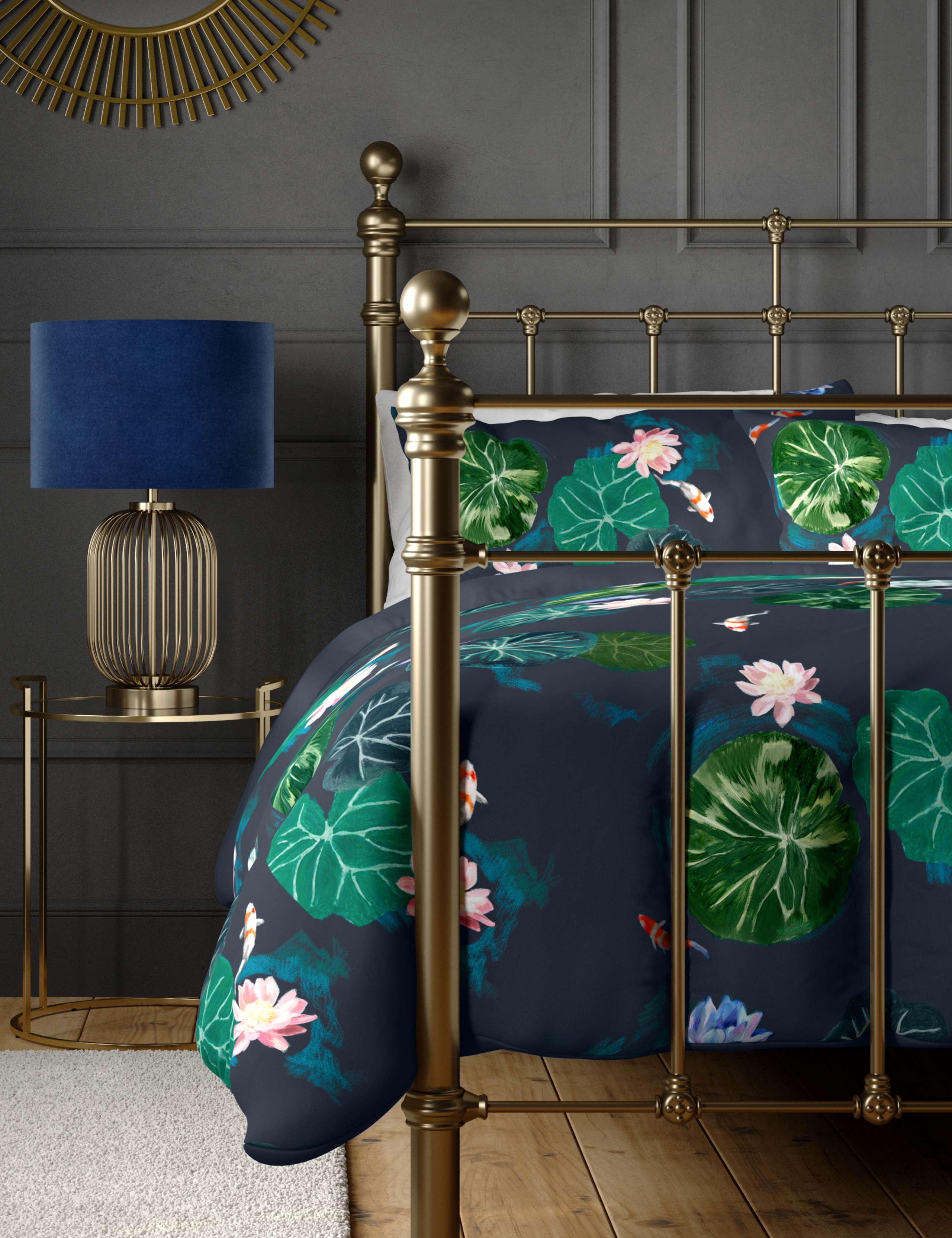 Pure Cotton Waterlily Bedding Set 1 of 5