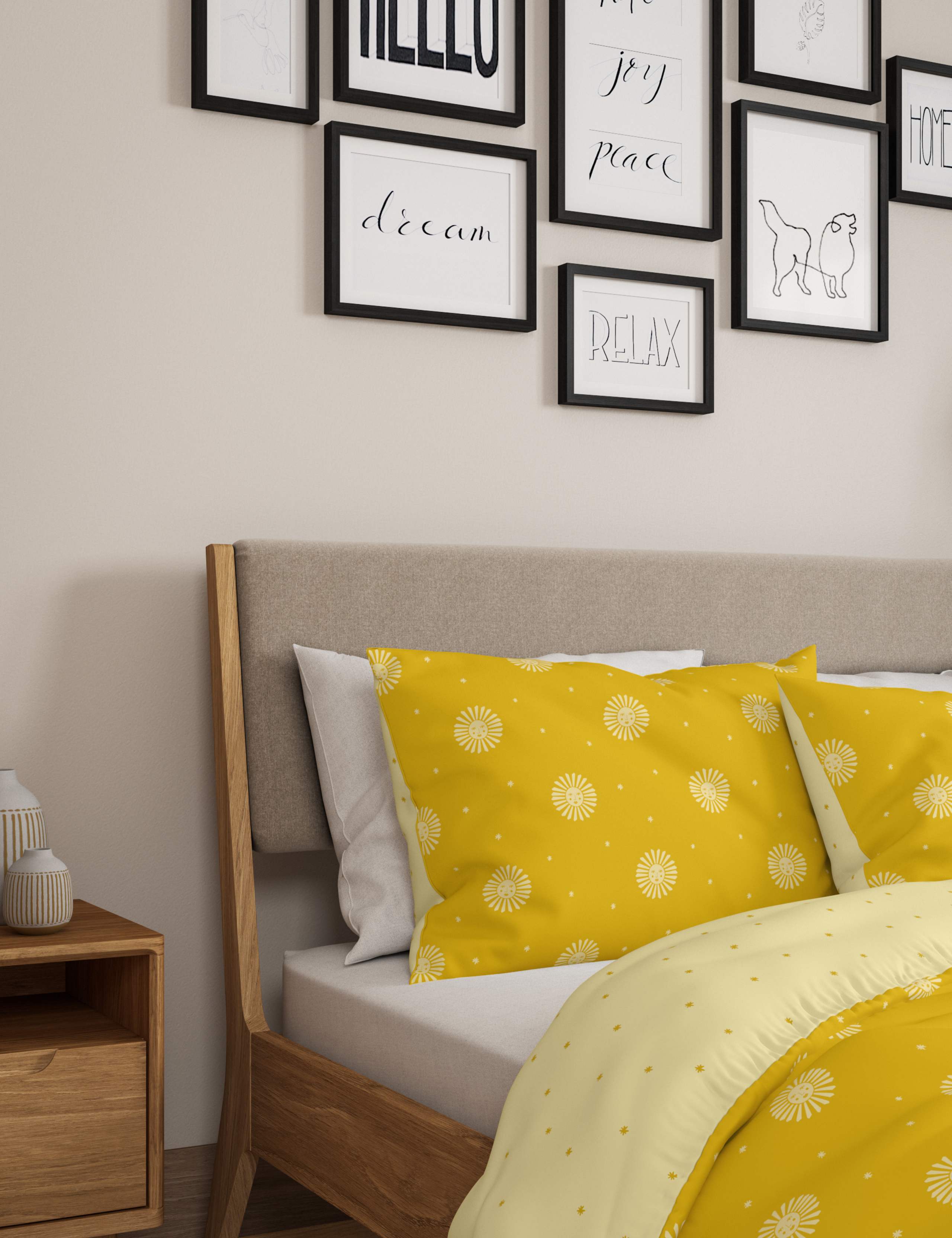 Cotton Mix Sun Bedding Set 3 of 5