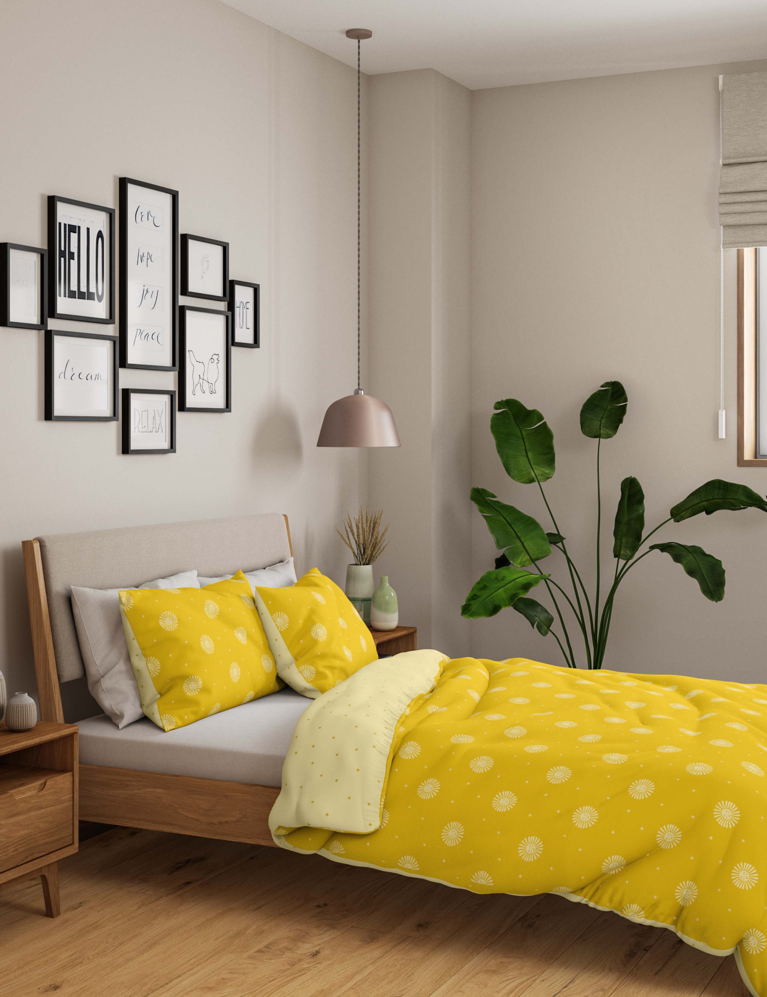 Cotton Mix Sun Bedding Set 4 of 5