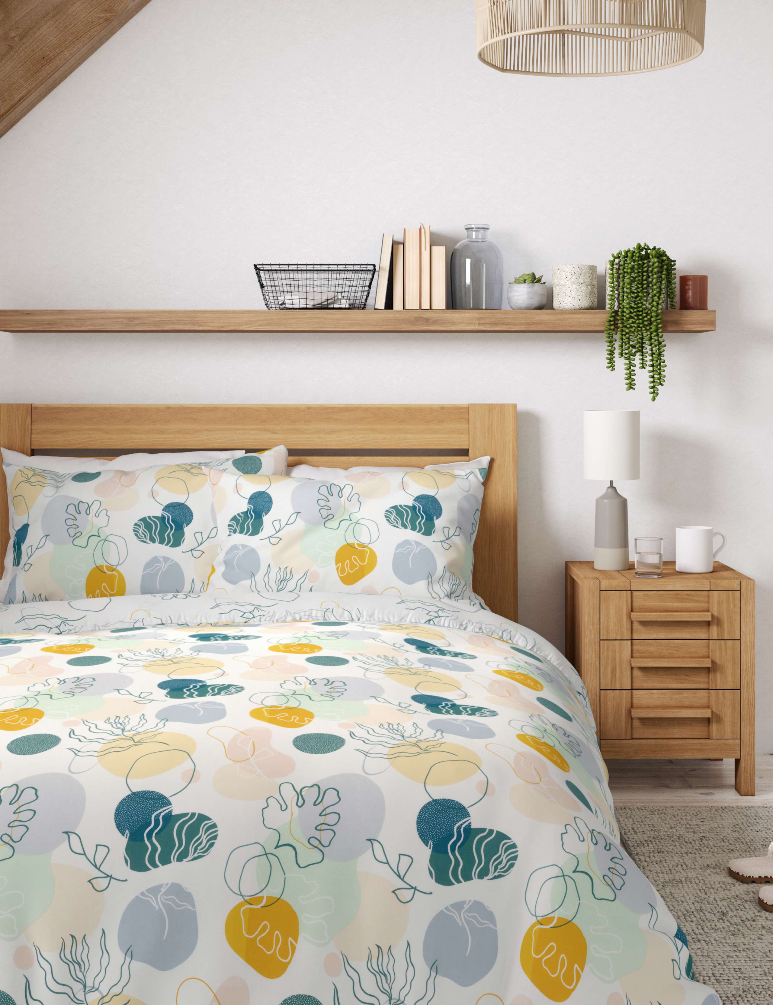 Pure Cotton Abstract Bedding Set 1 of 6