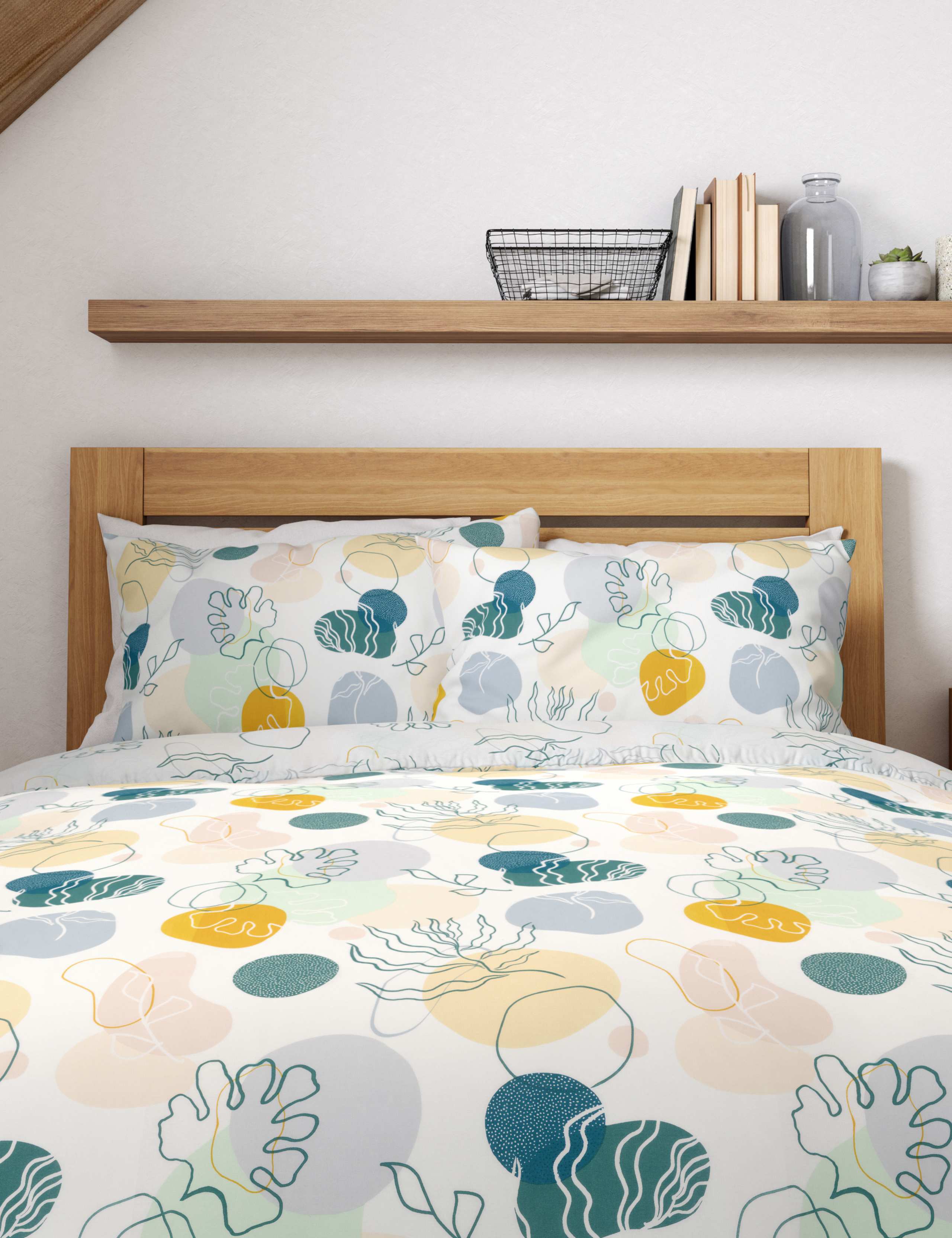 Pure Cotton Abstract Bedding Set 4 of 6