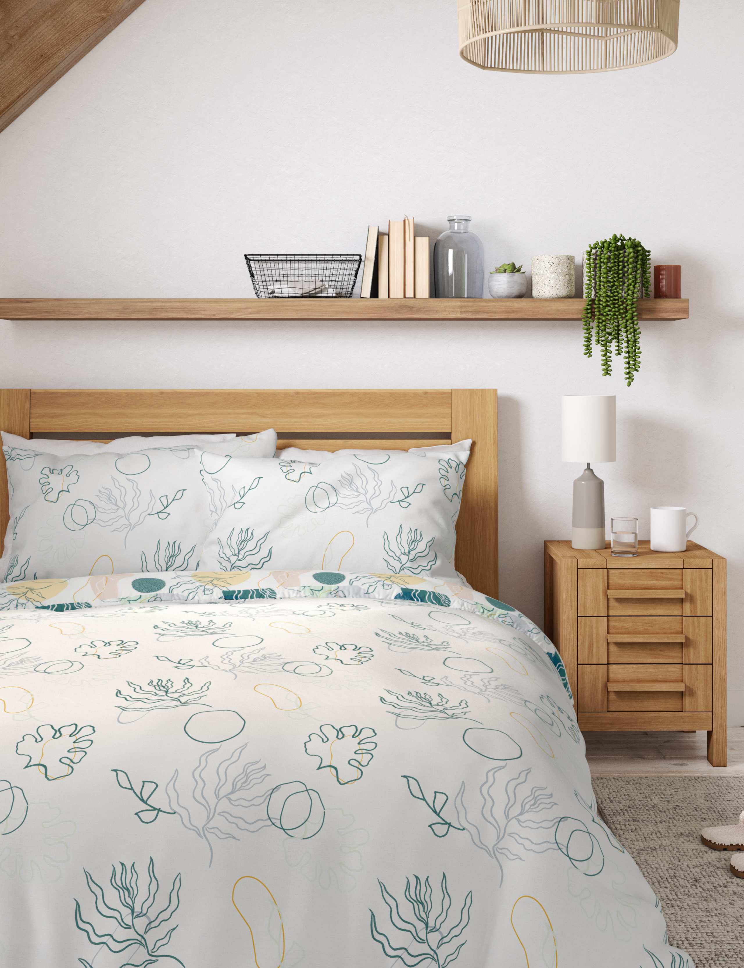 Pure Cotton Abstract Bedding Set 5 of 6
