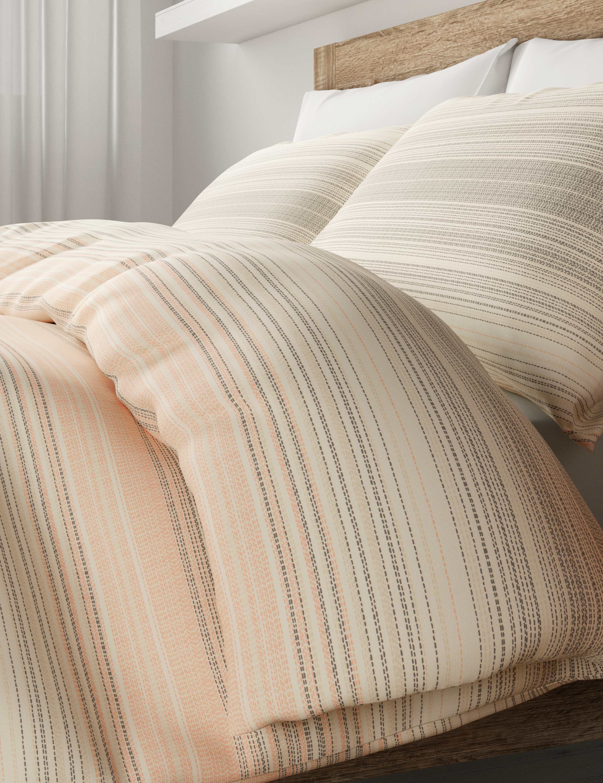Brushed Cotton Striped Bedding Set 3 of 3