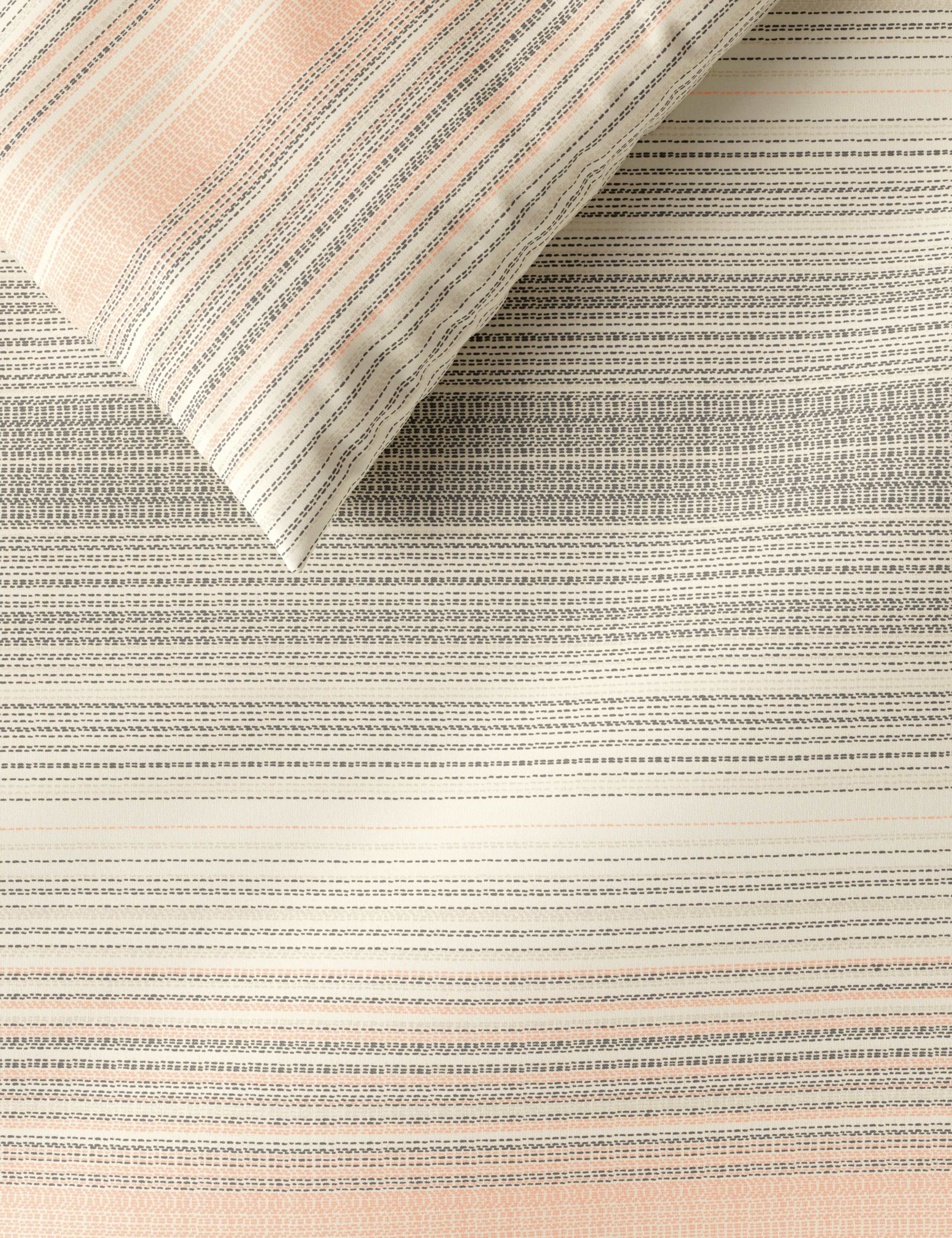 Brushed Cotton Striped Bedding Set 2 of 3