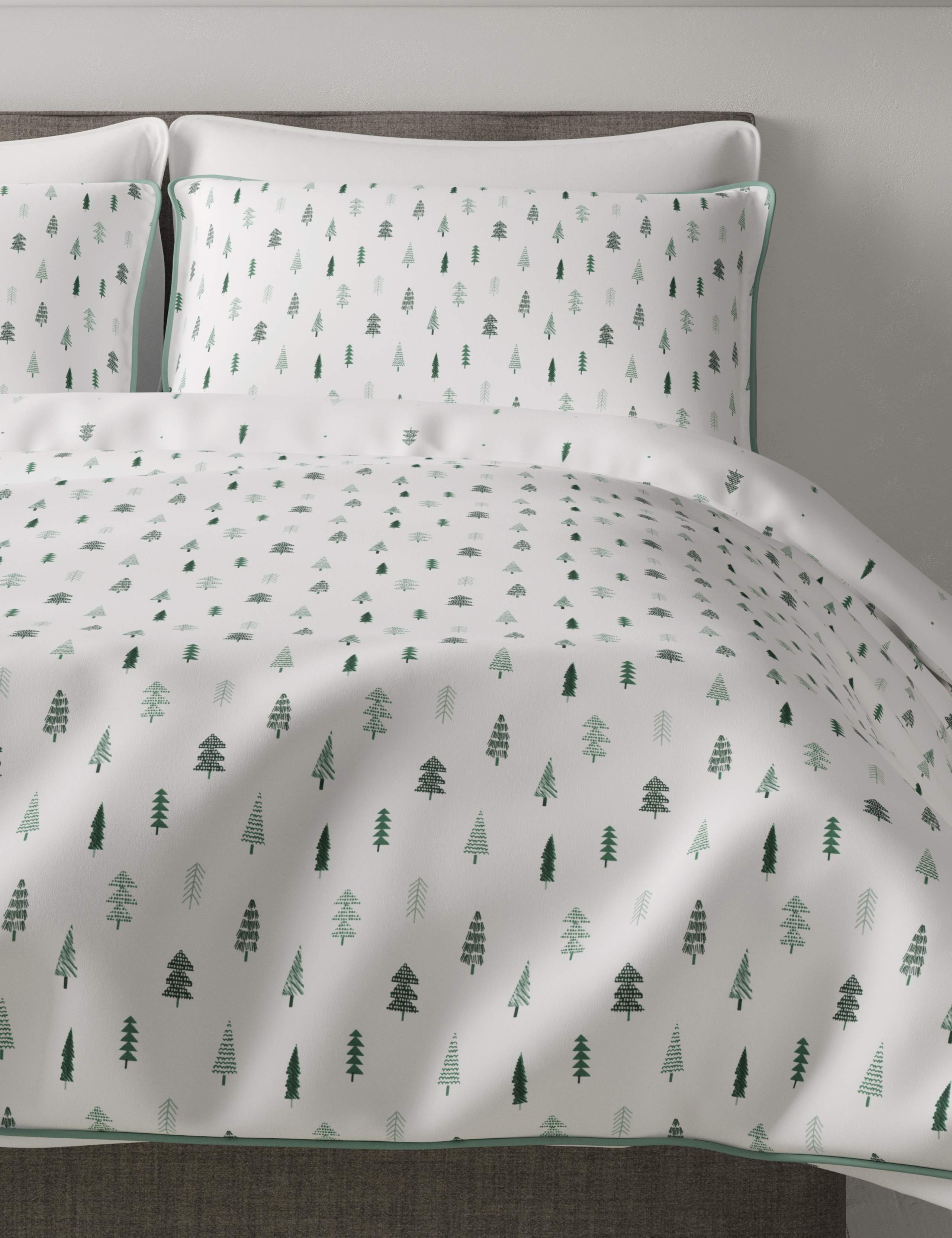 Trees Repeat Brushed Bedding Set 1 of 4