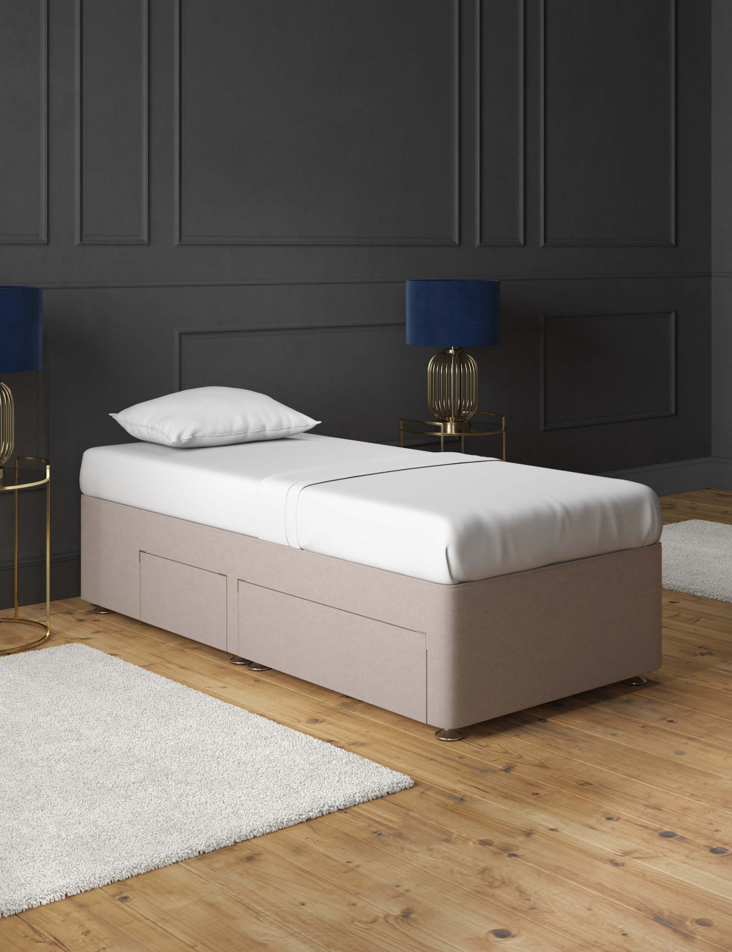 Classic firm top 1+1 drawer divan 3ft 1 of 5