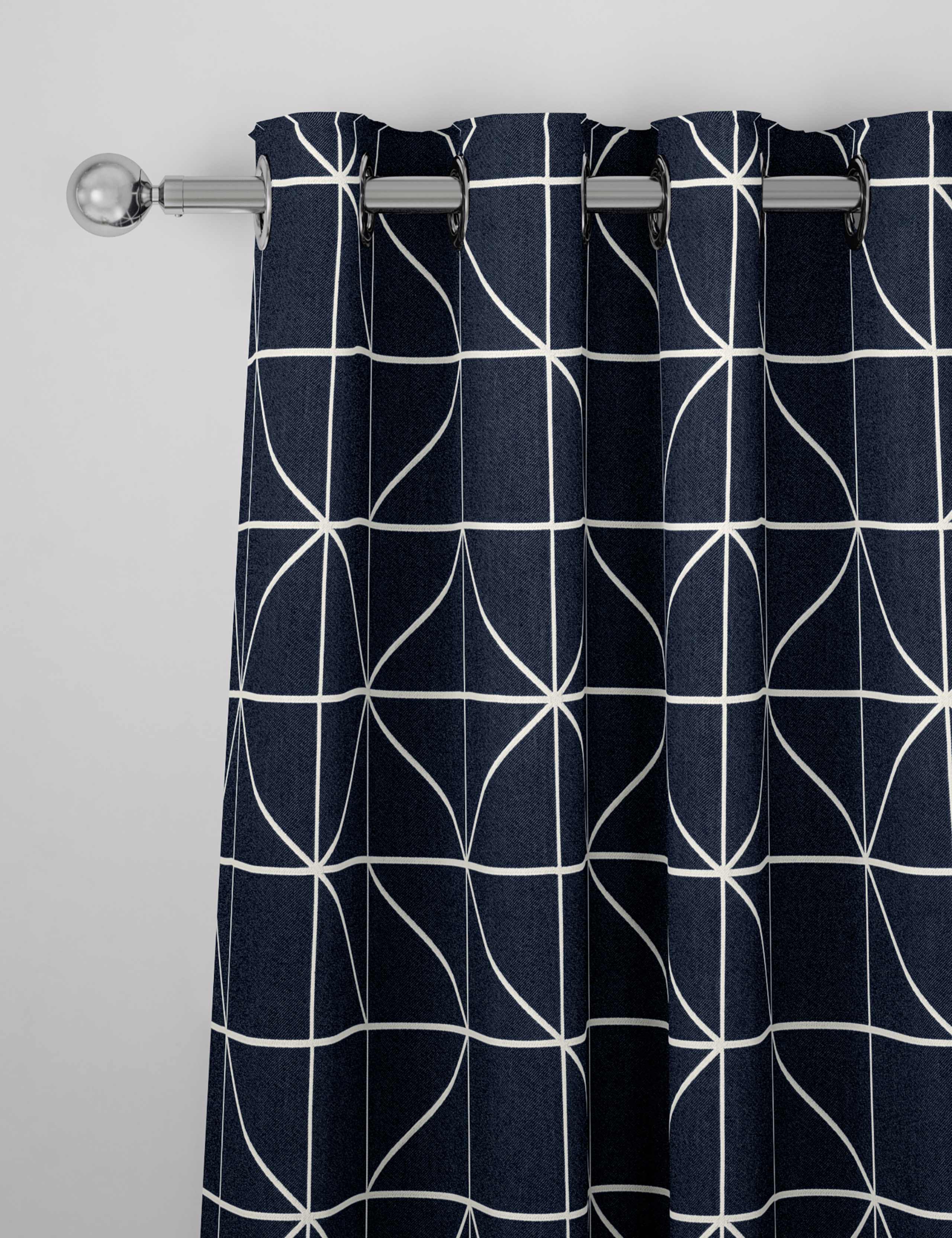 Linear Eyelet Jacquard Curtains 3 of 3