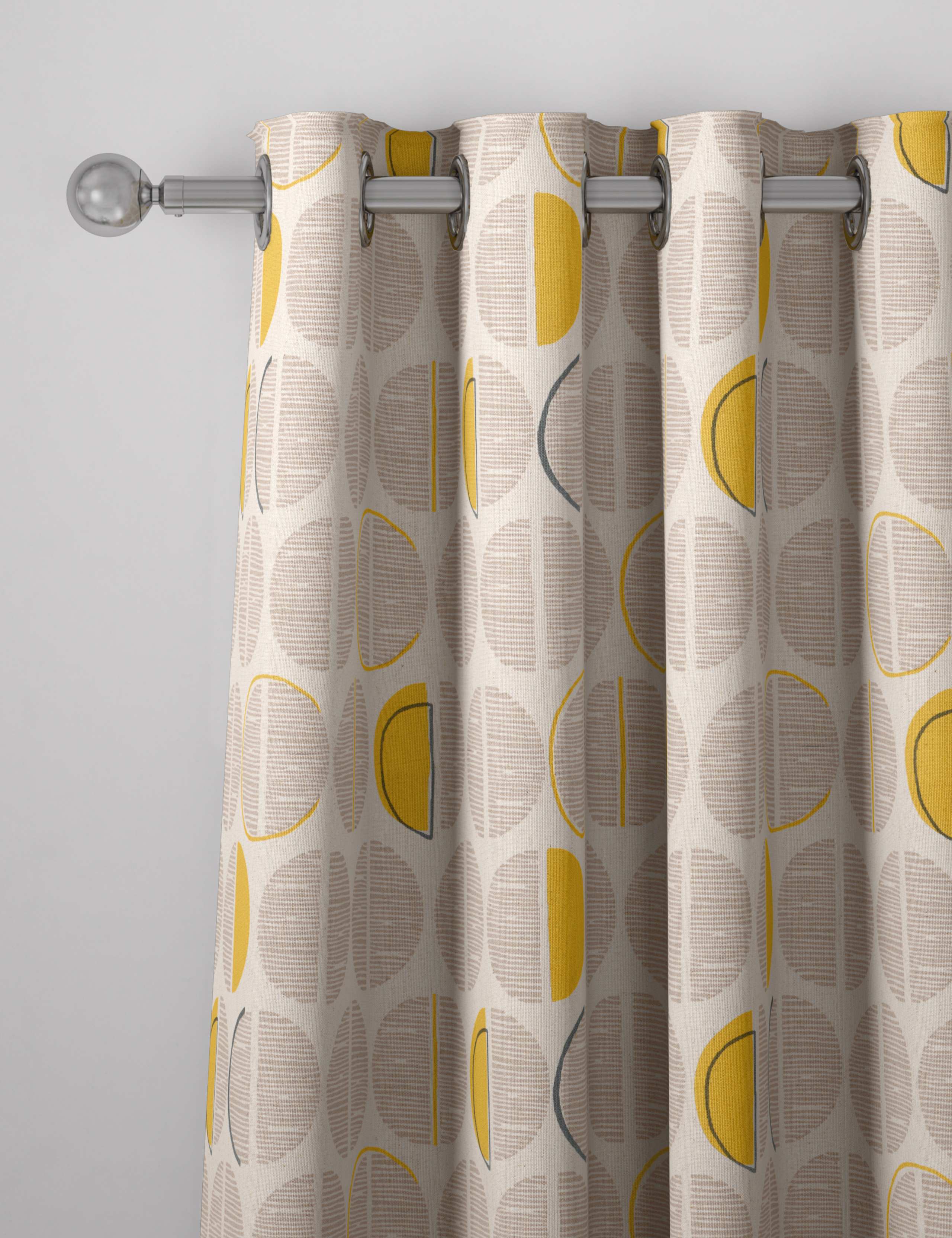 Cotton Blend Layla Circles Eyelet Curtains 3 of 3