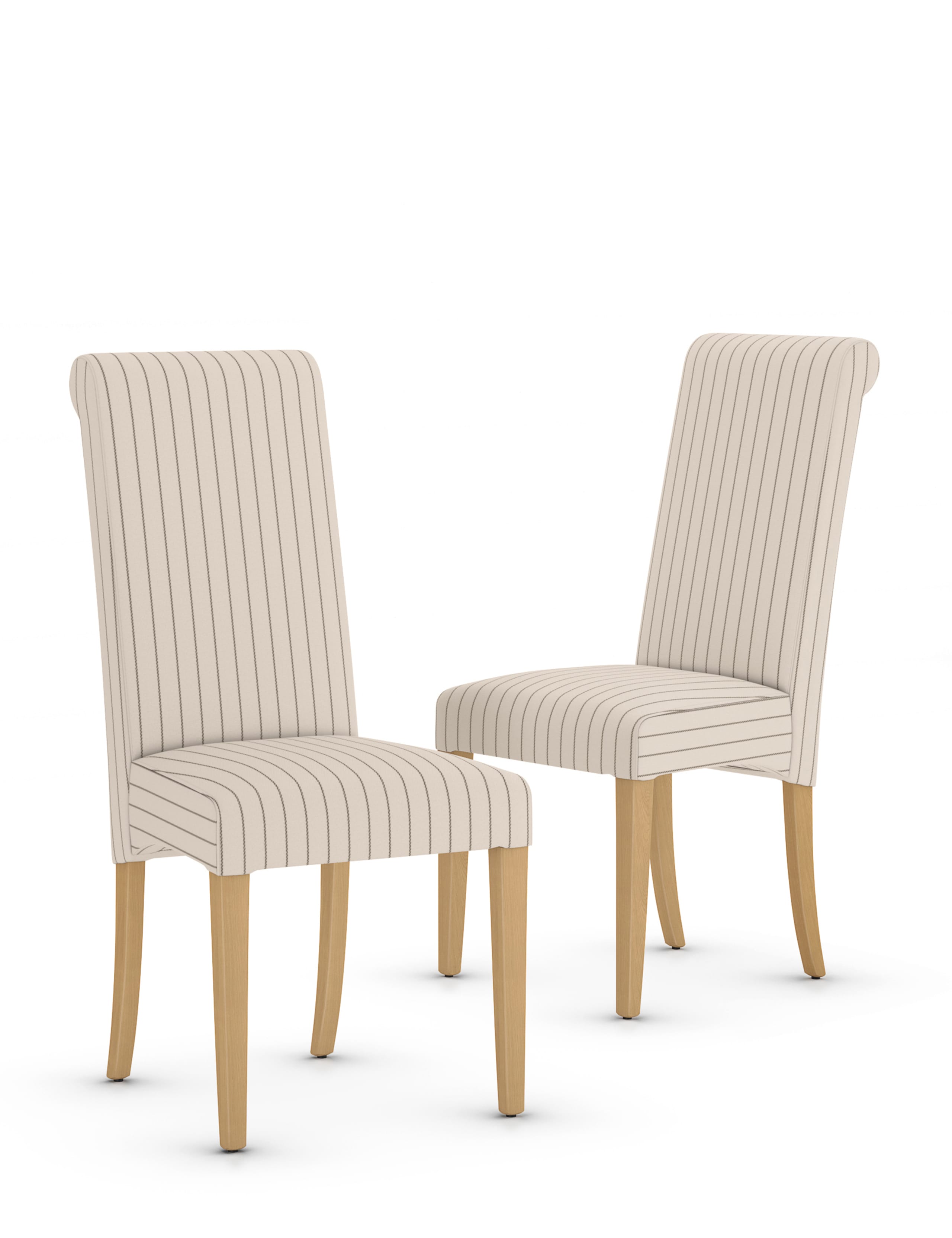 Set of 2 Hepworth Striped Dining Chairs 1 of 7