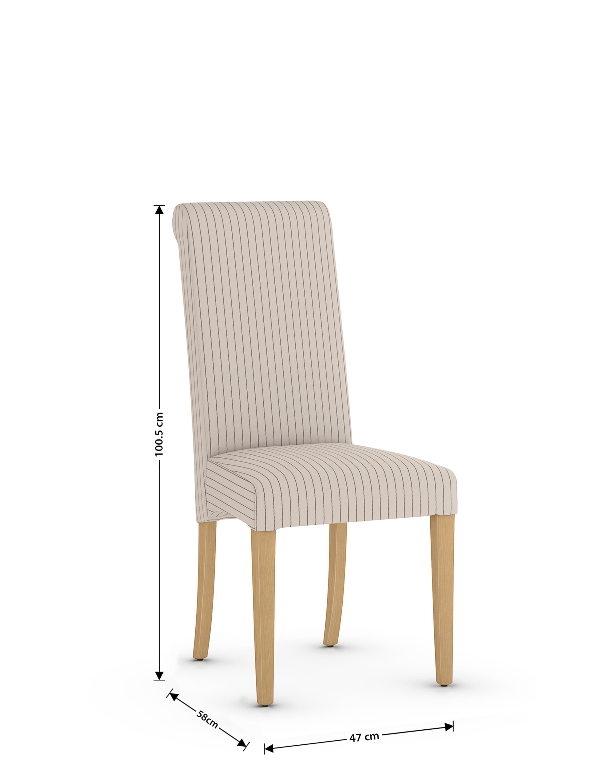 Set of 2 Hepworth Striped Dining Chairs 6 of 7