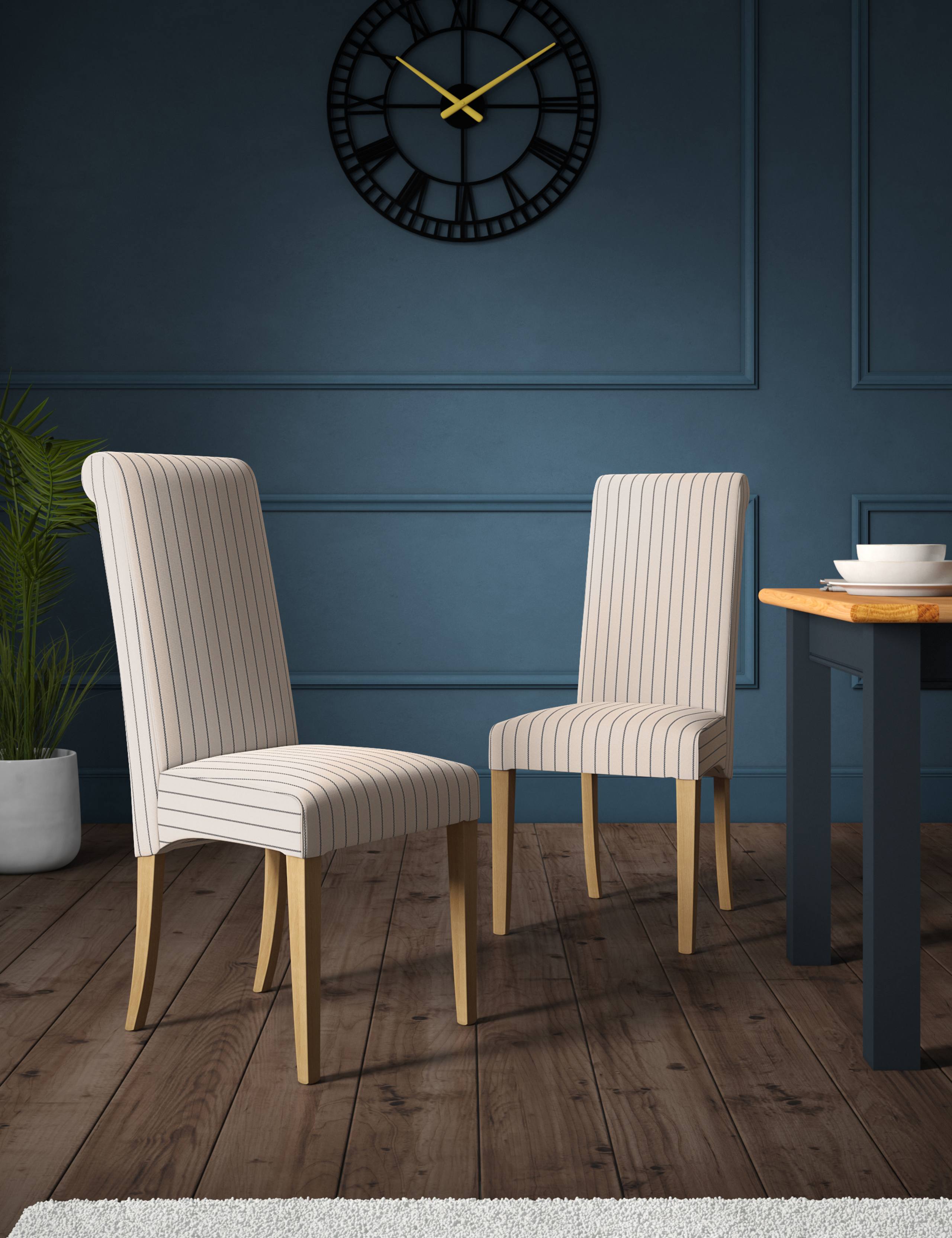 Set of 2 Hepworth Striped Dining Chairs 2 of 7