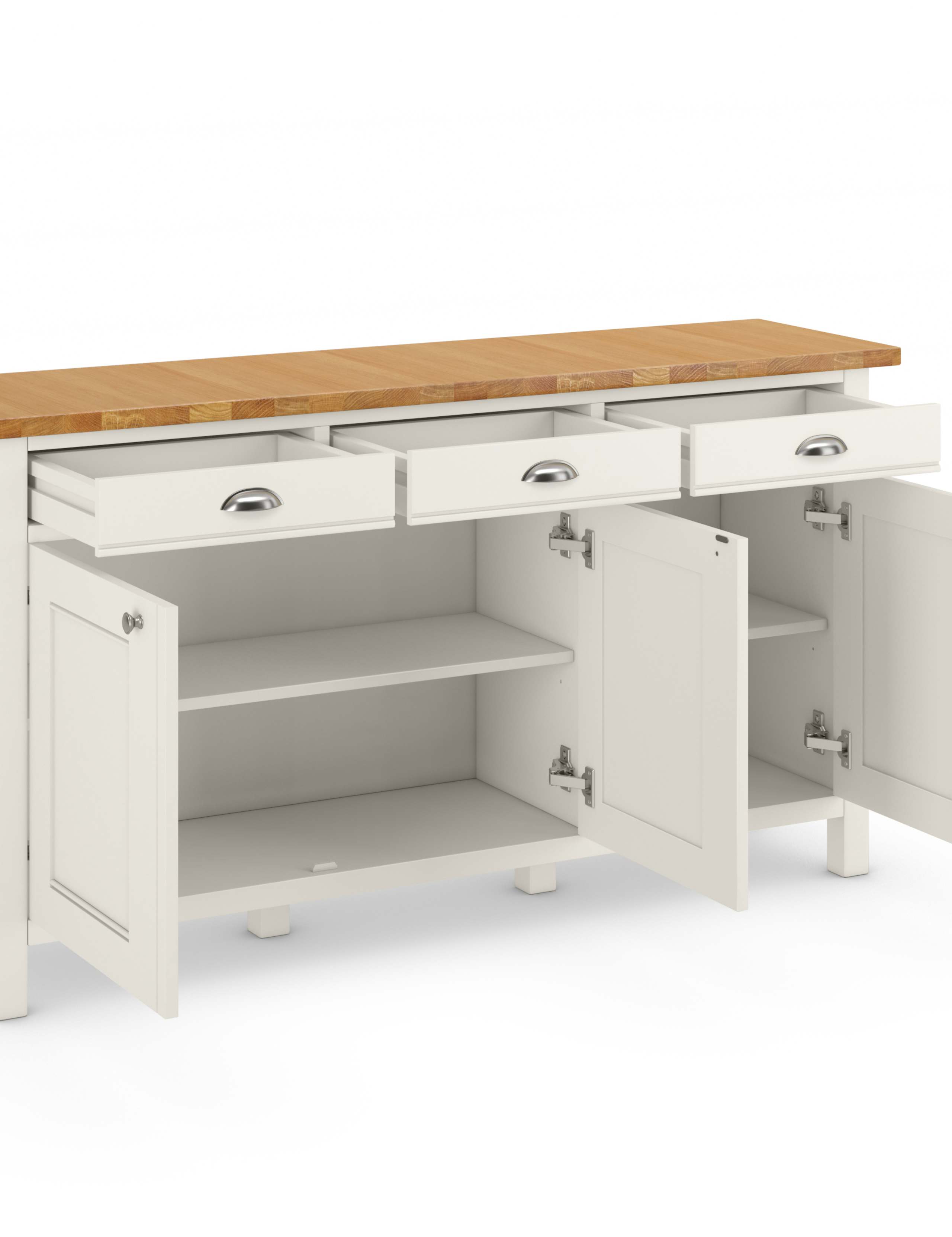 Padstow Ivory 3 Door Sideboard 3 of 7