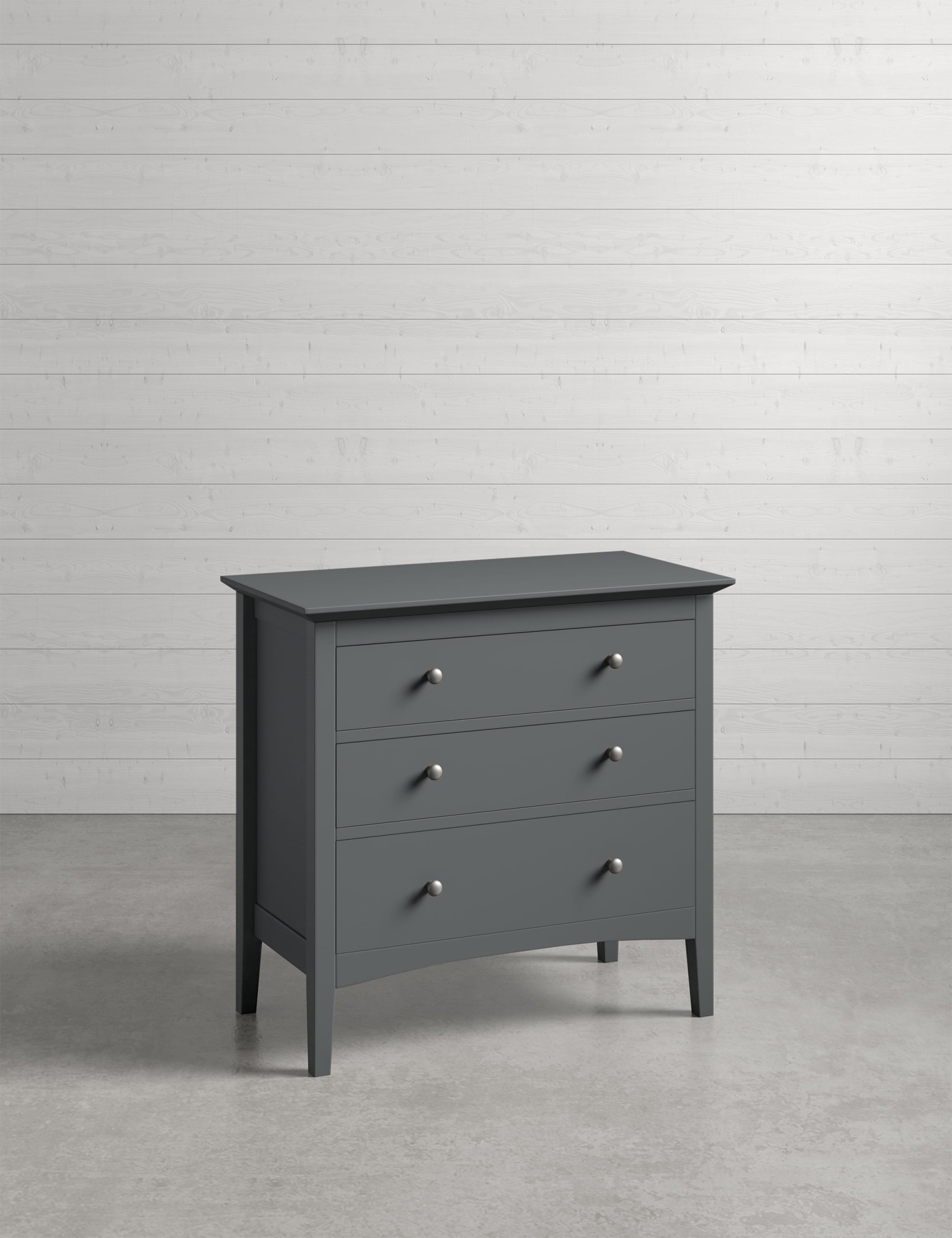 Hastings Dark Grey 3 Drawer Chest 1 of 9