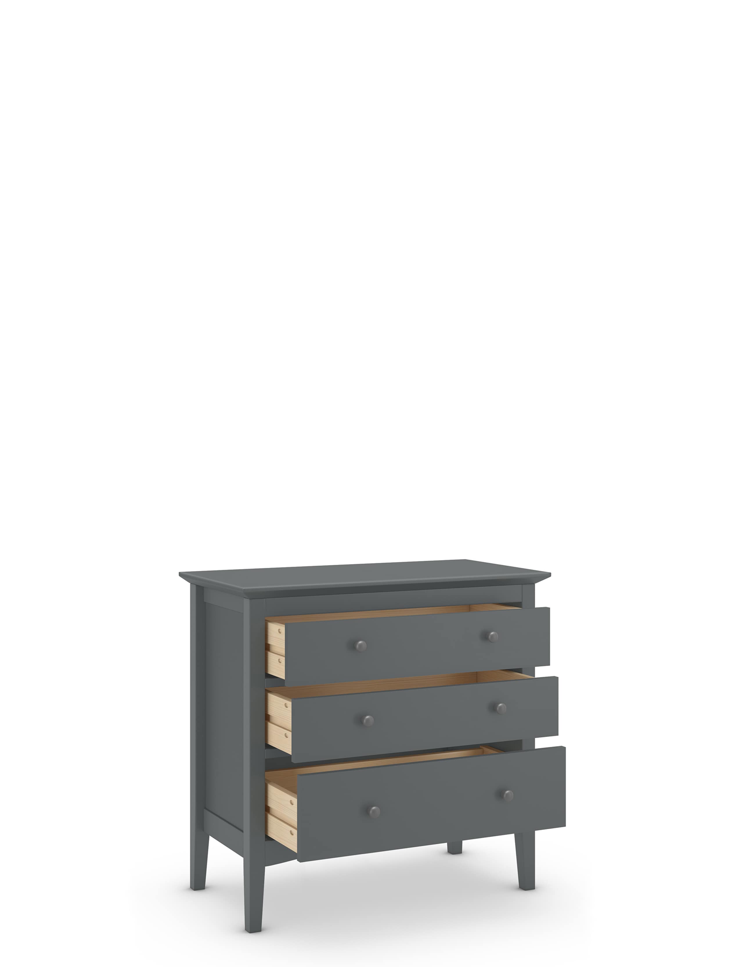Hastings Dark Grey 3 Drawer Chest 3 of 9