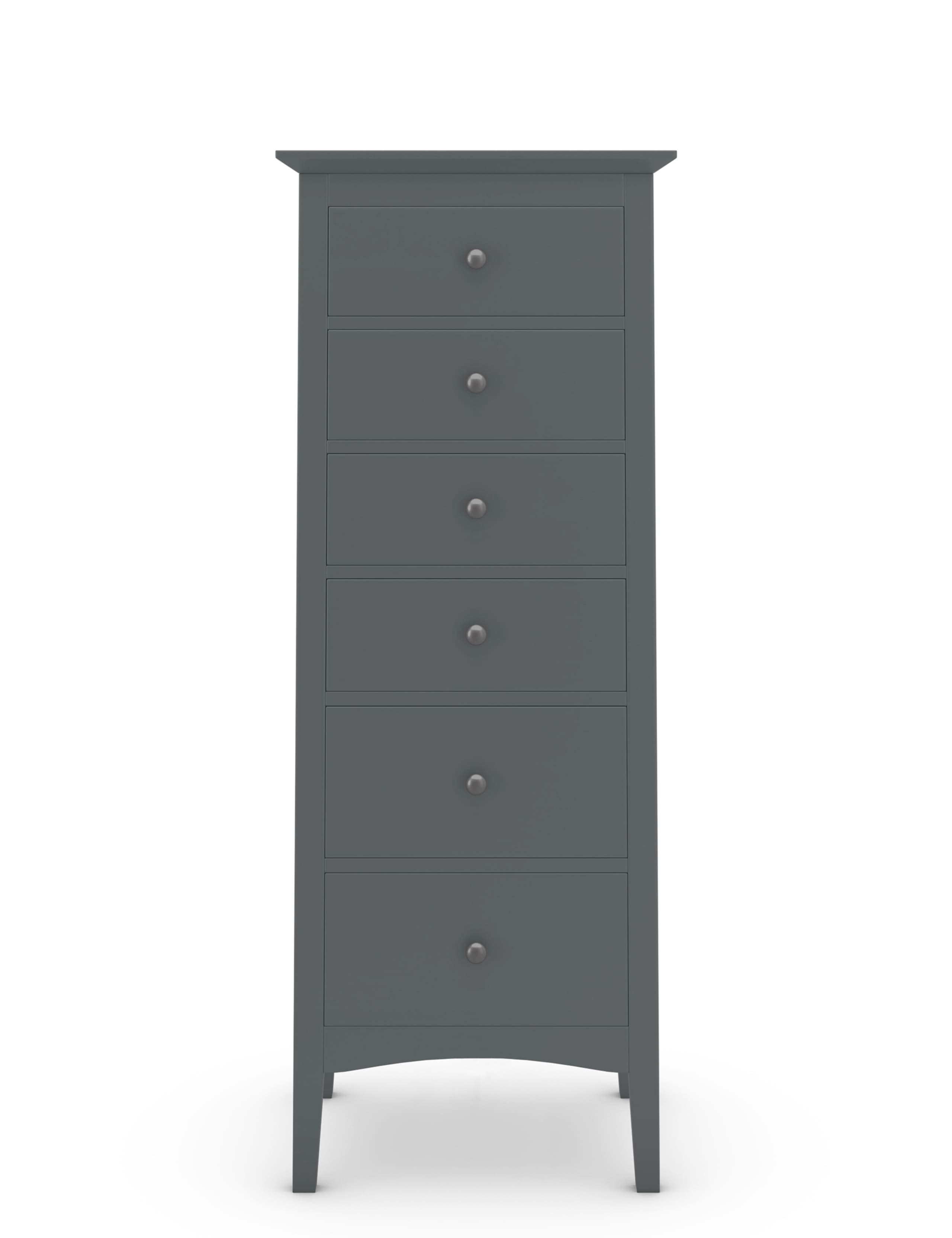 Hastings Dark Grey Tall 6 Drawer Chest 2 of 9