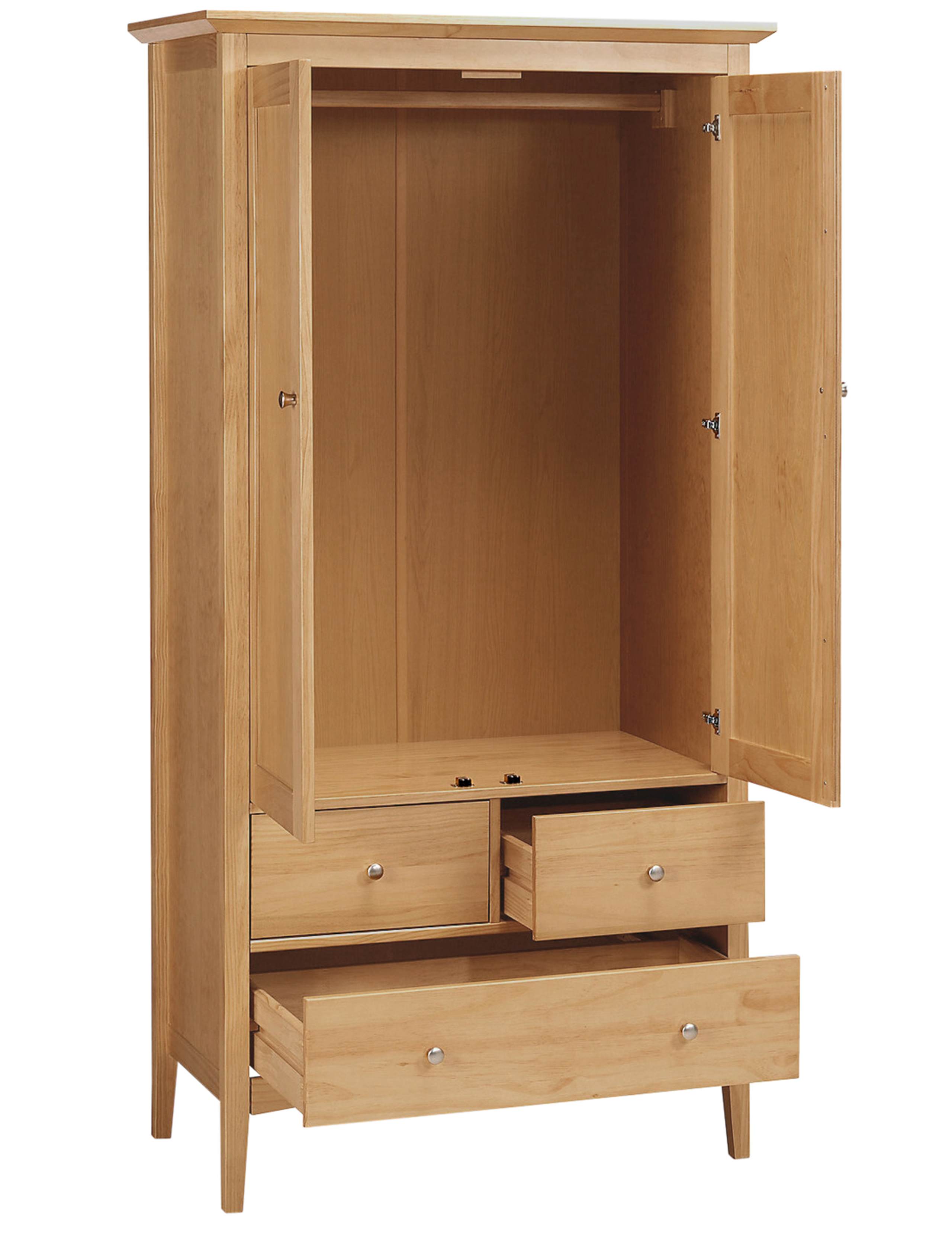 Hastings Light Natural Double Wardrobe 5 of 8