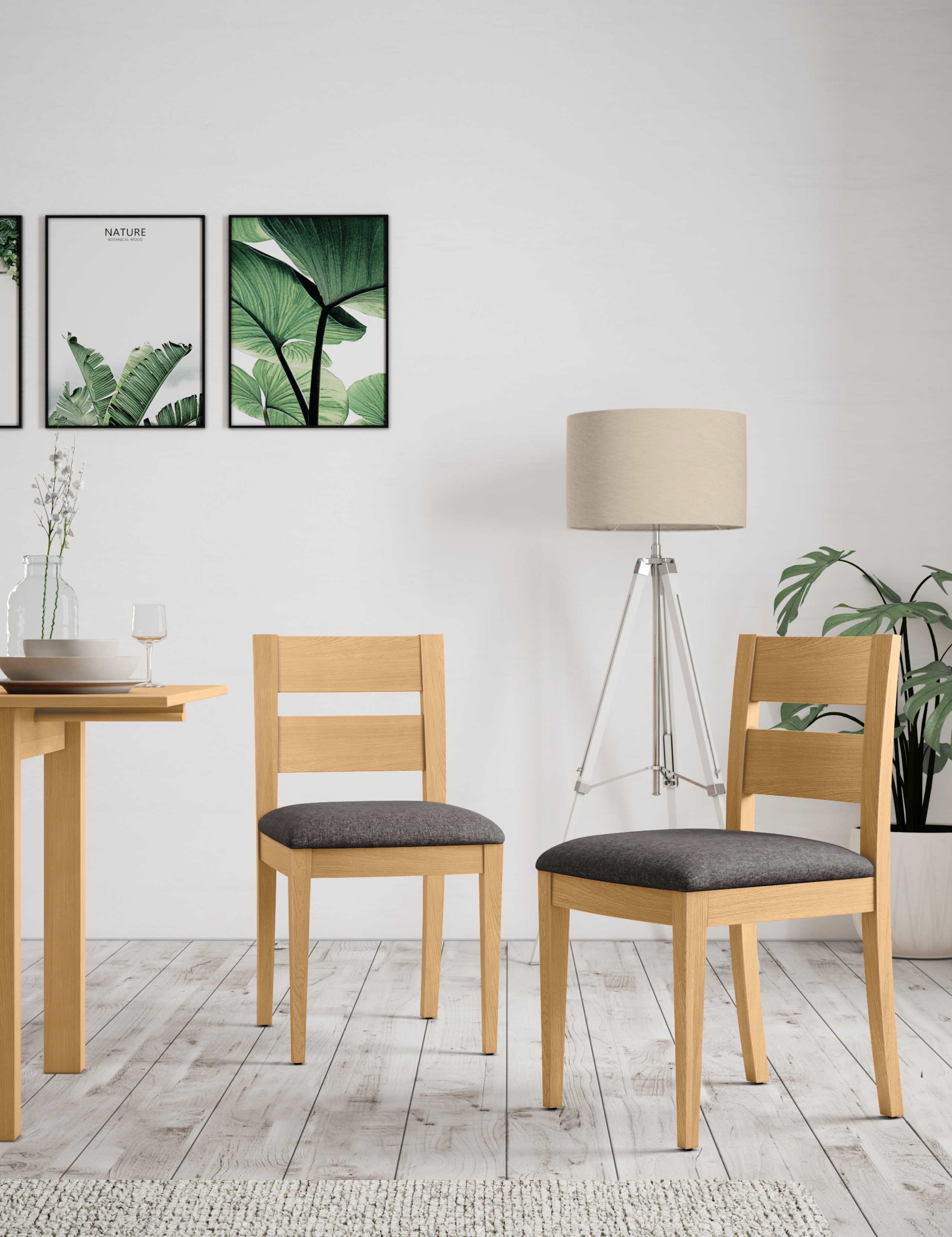 Set of 2 Stockholm Dining Chairs 1 of 9