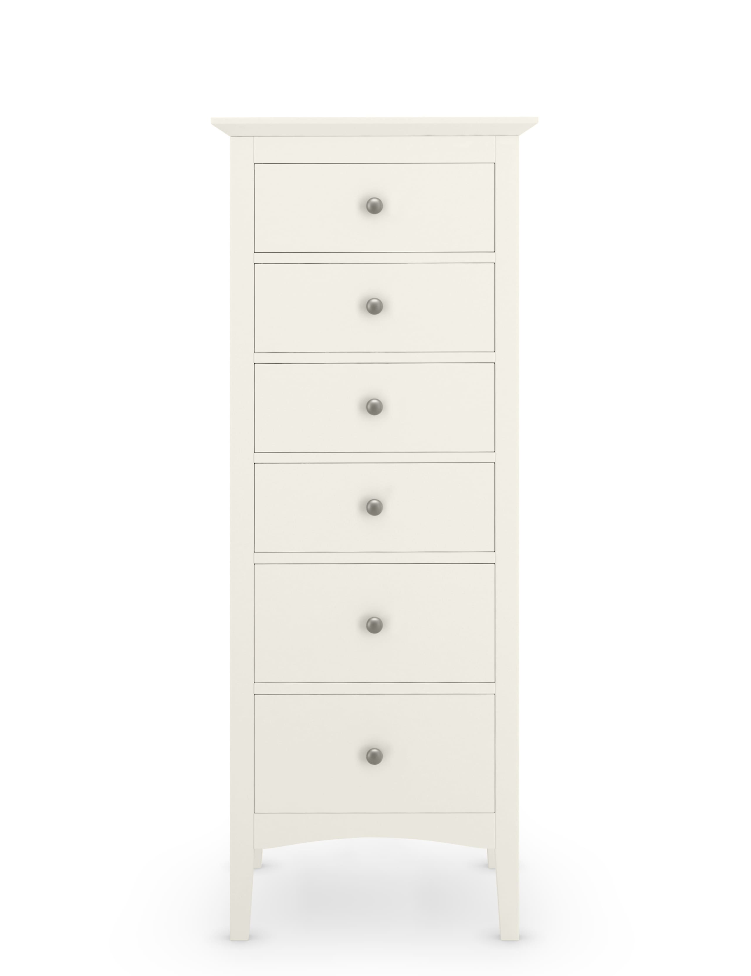 Hastings Ivory Tall 6 Drawer Chest 1 of 9