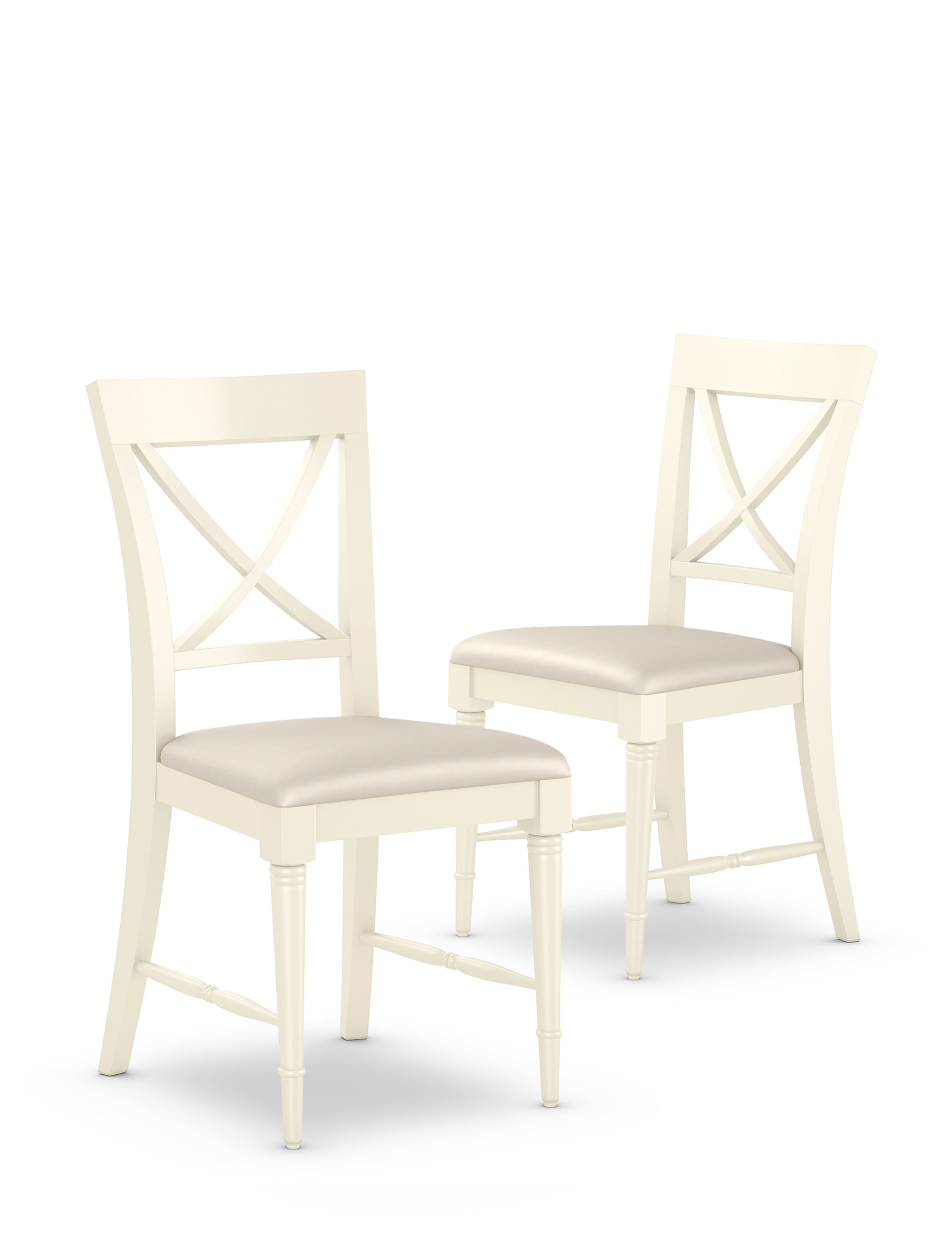 Set of 2 Greenwich Ivory Dining Chairs 1 of 8