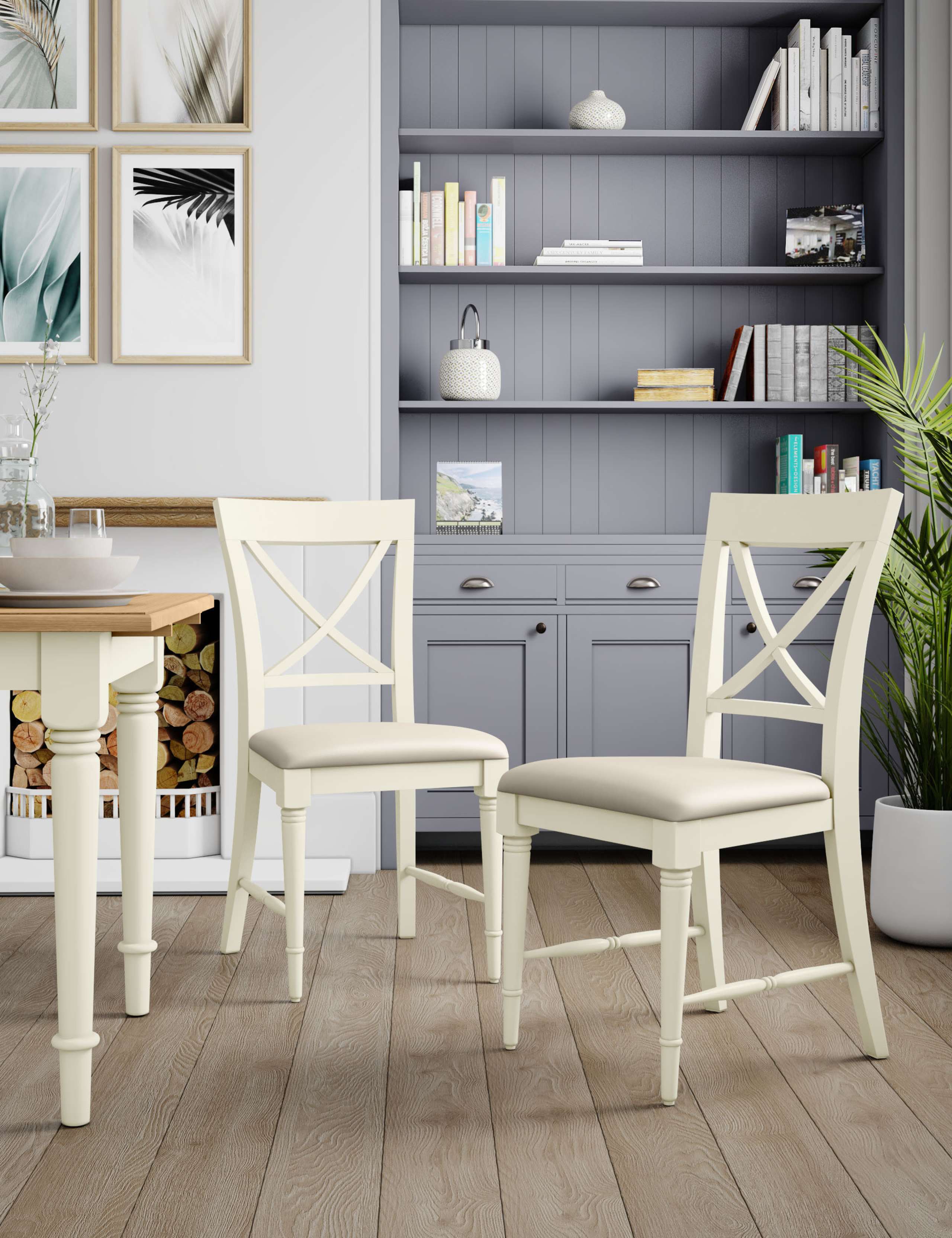 Set of 2 Greenwich Ivory Dining Chairs 2 of 8