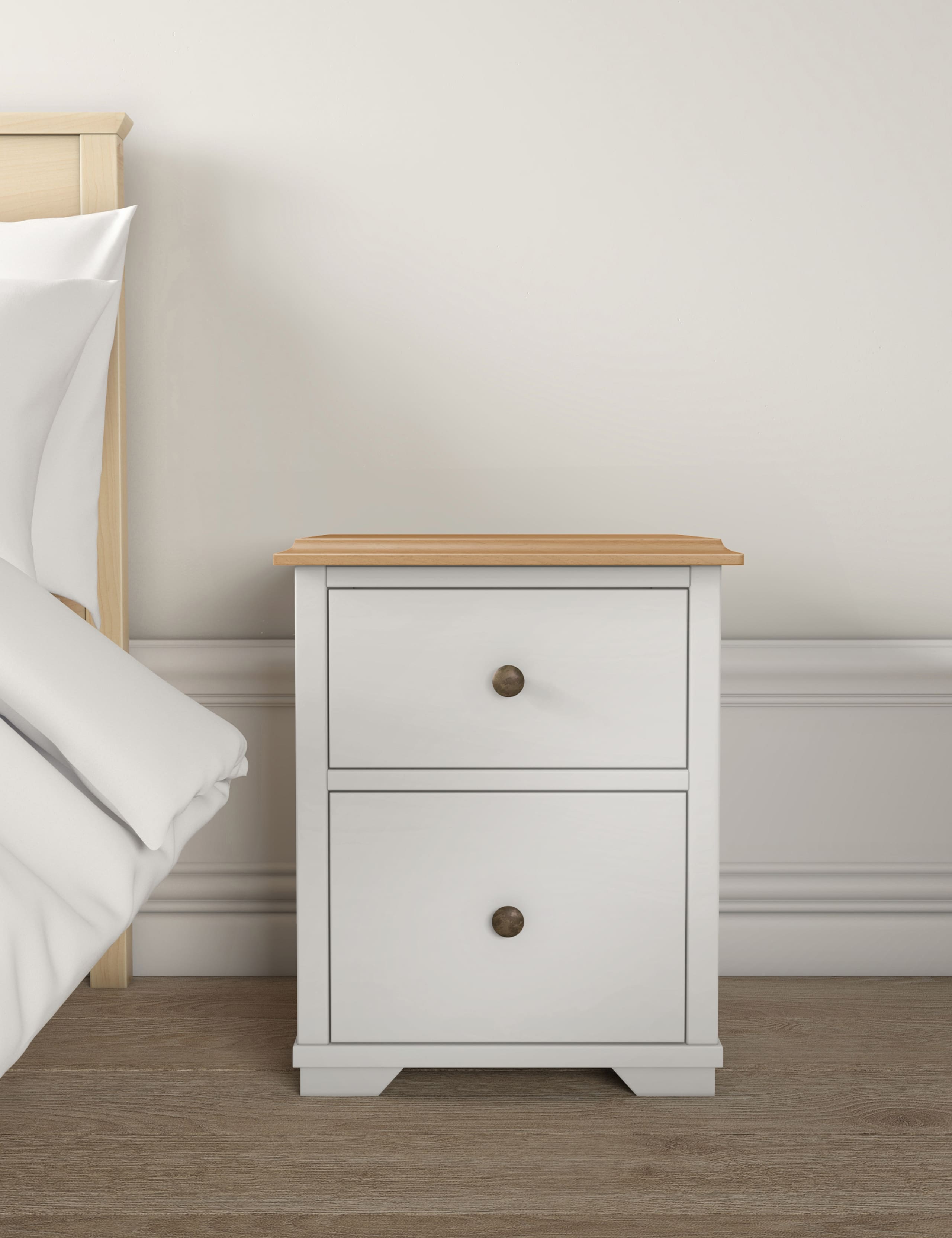 Sandbanks 2 Drawer Bedside Table 2 of 6