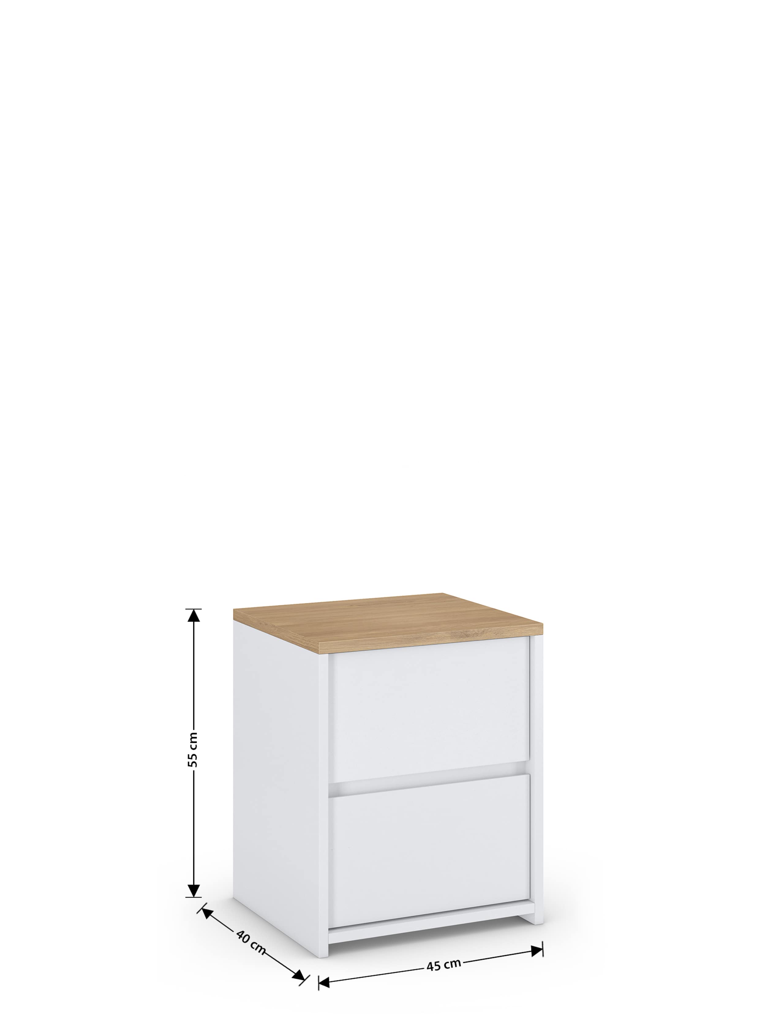2 Drawer Bedside Table 7 of 8