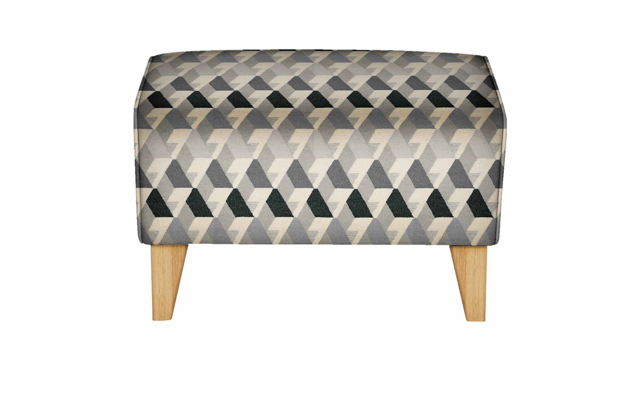 Cabot Footstool Miro Charcoal mix 1 of 1