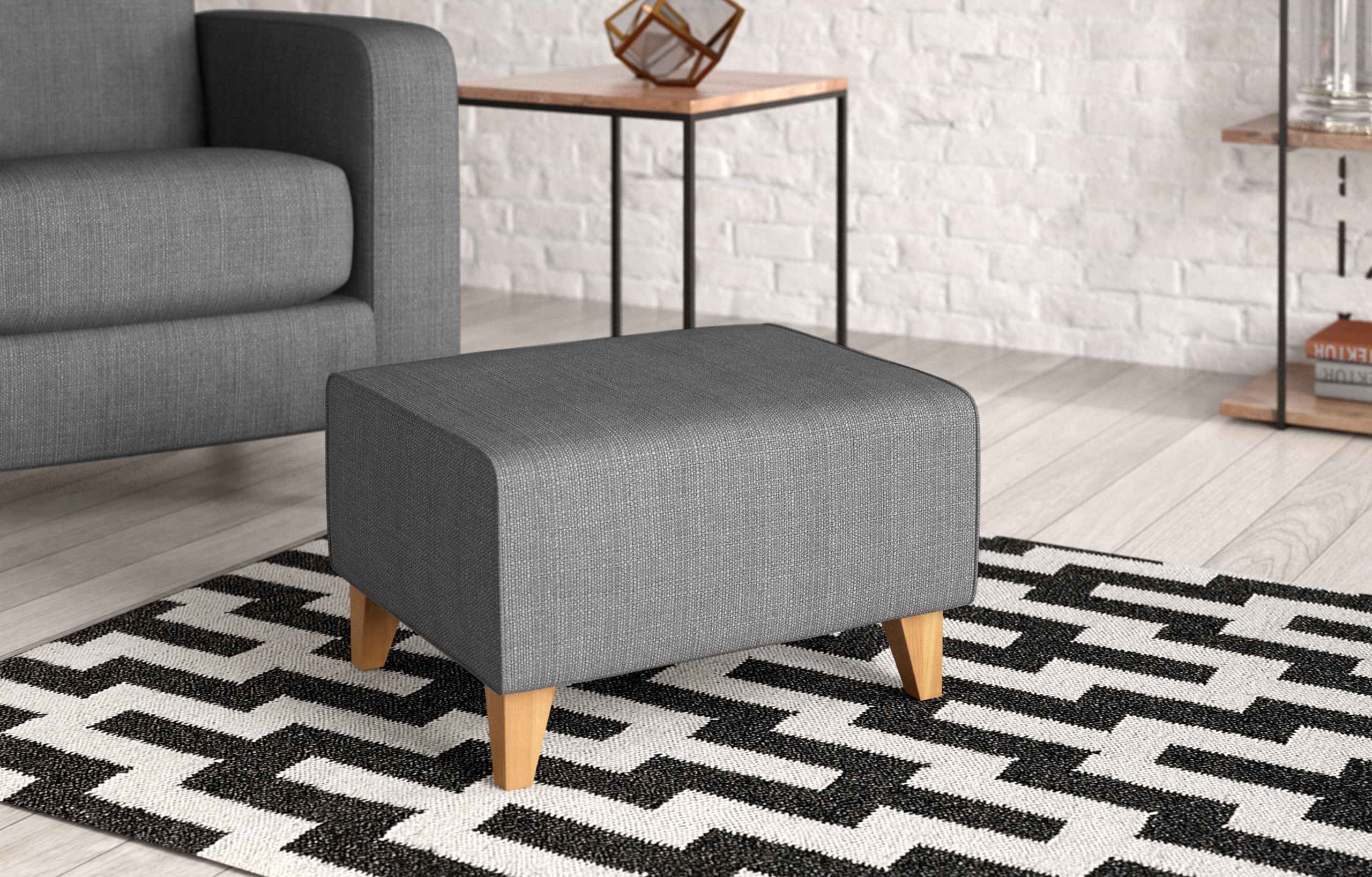 Cabot Footstool Soljen Charcoal 2 of 2