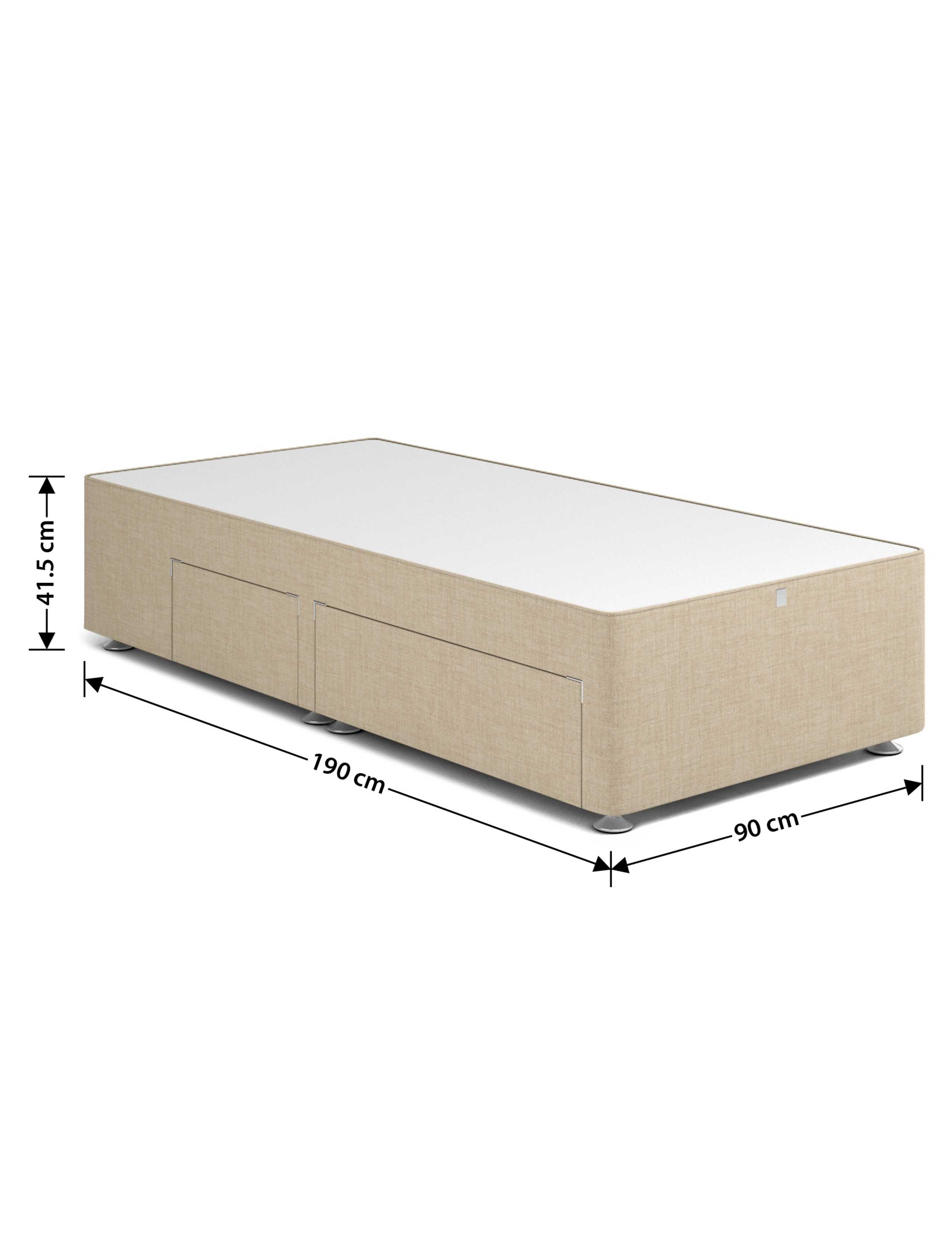 Classic sprung 1+1 drawer divan 3ft 5 of 5