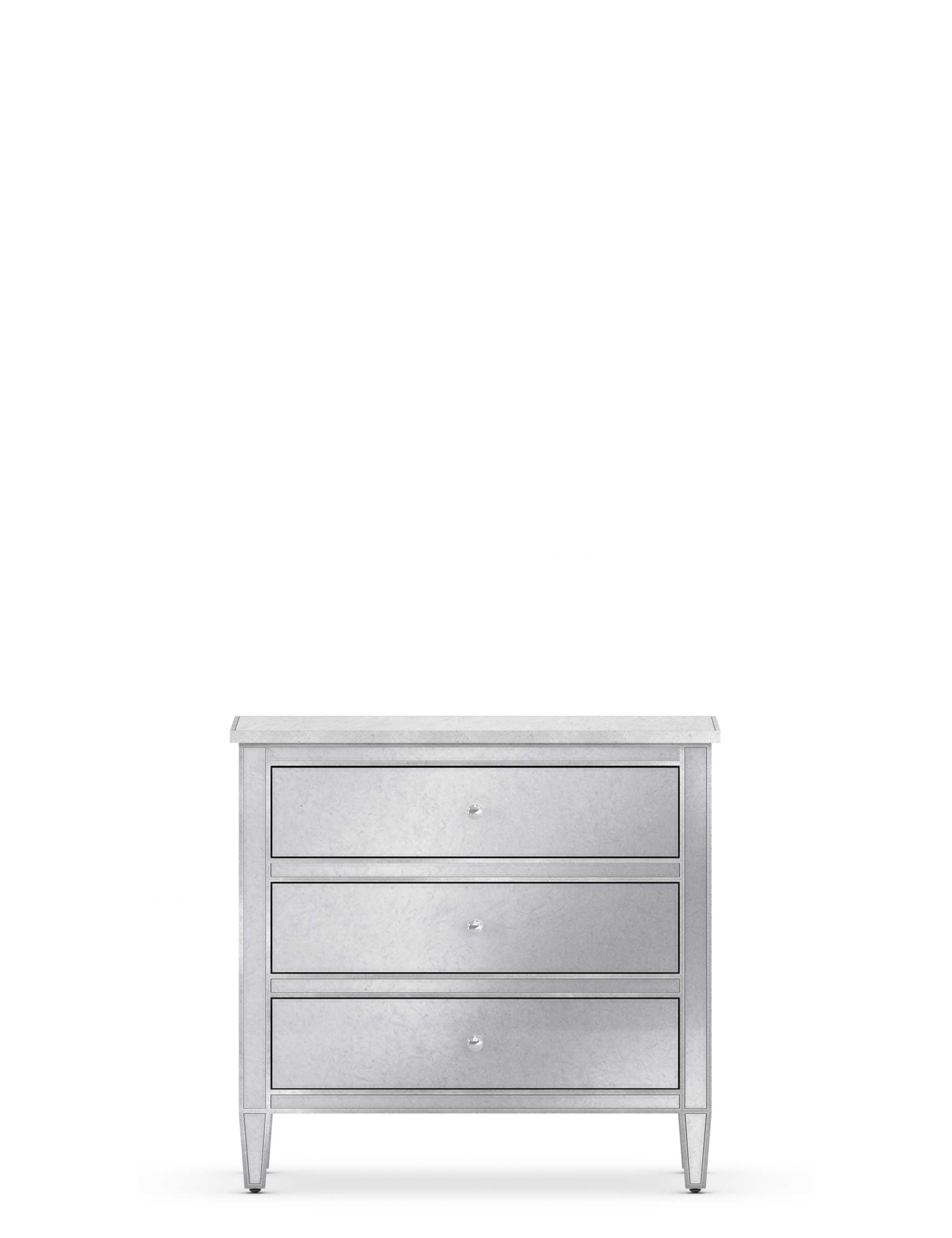 Evelyn 3 Drawer Chest Silver 1 of 9