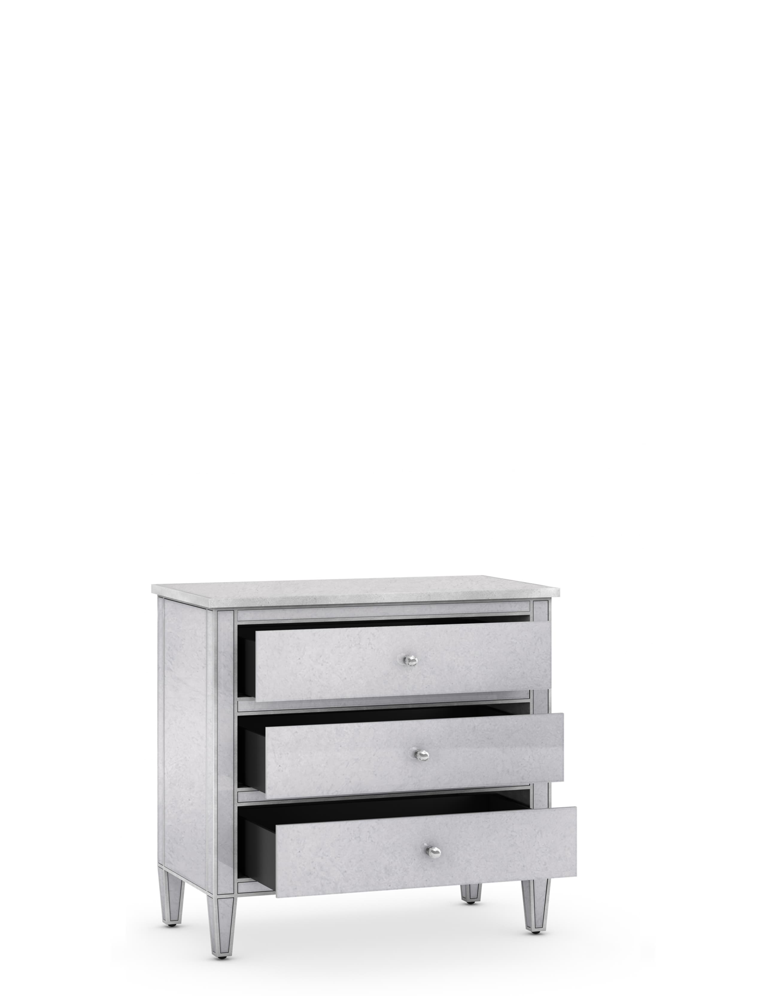 Evelyn 3 Drawer Chest Silver 3 of 9