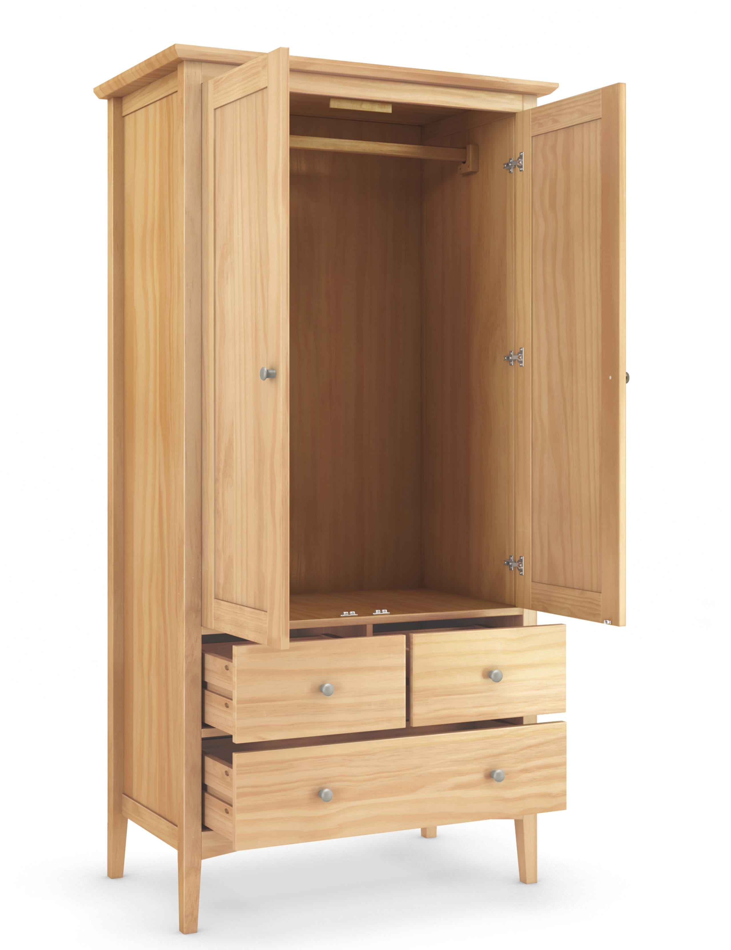 Hastings Light Natural Double Wardrobe 3 of 8