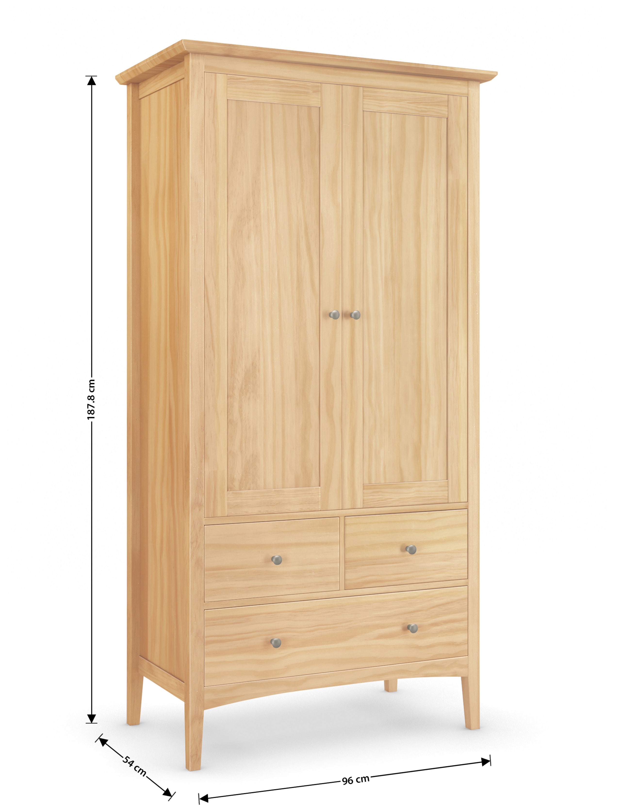 Hastings Light Natural Double Wardrobe 7 of 8