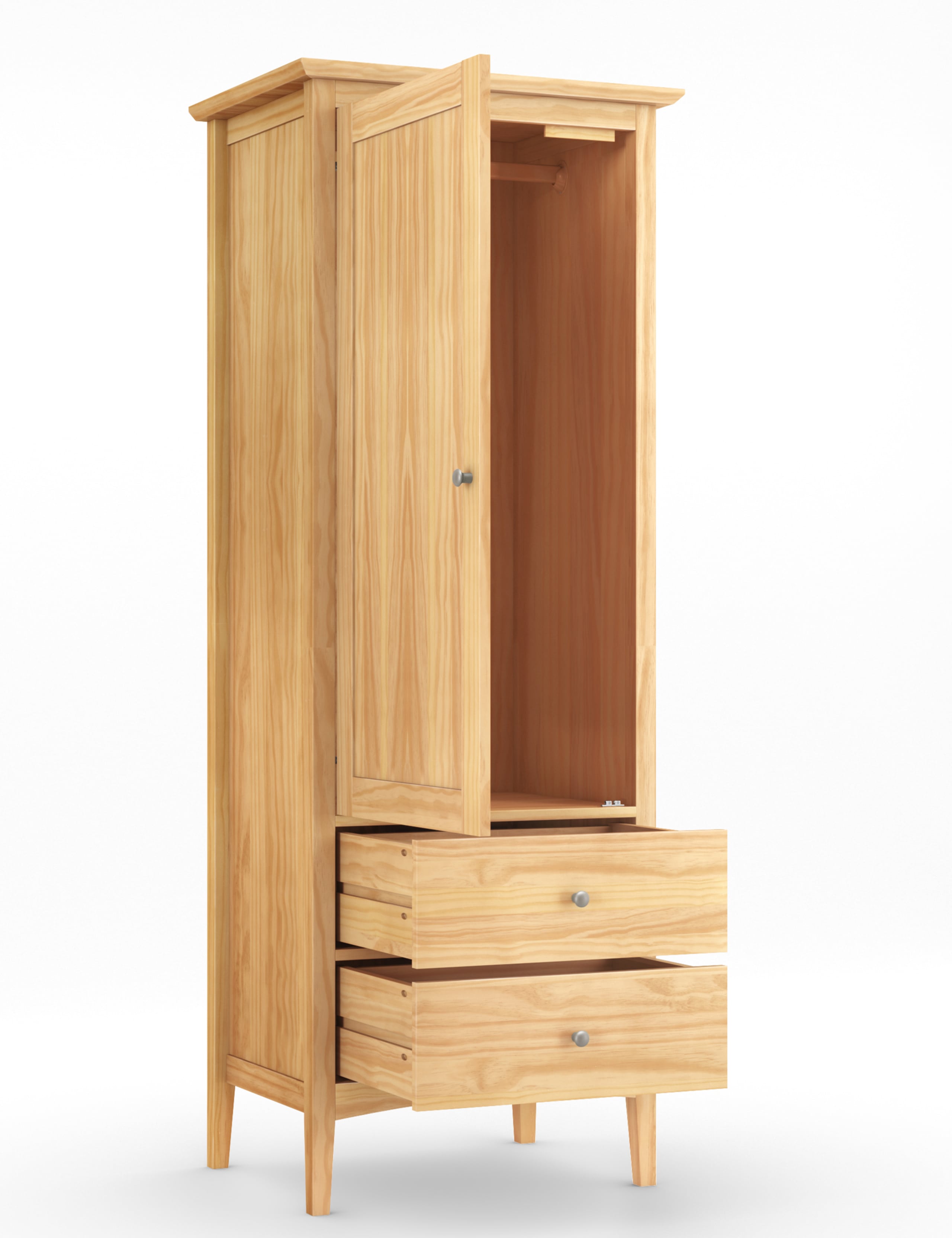Hastings Light Natural Single Wardrobe 3 of 7