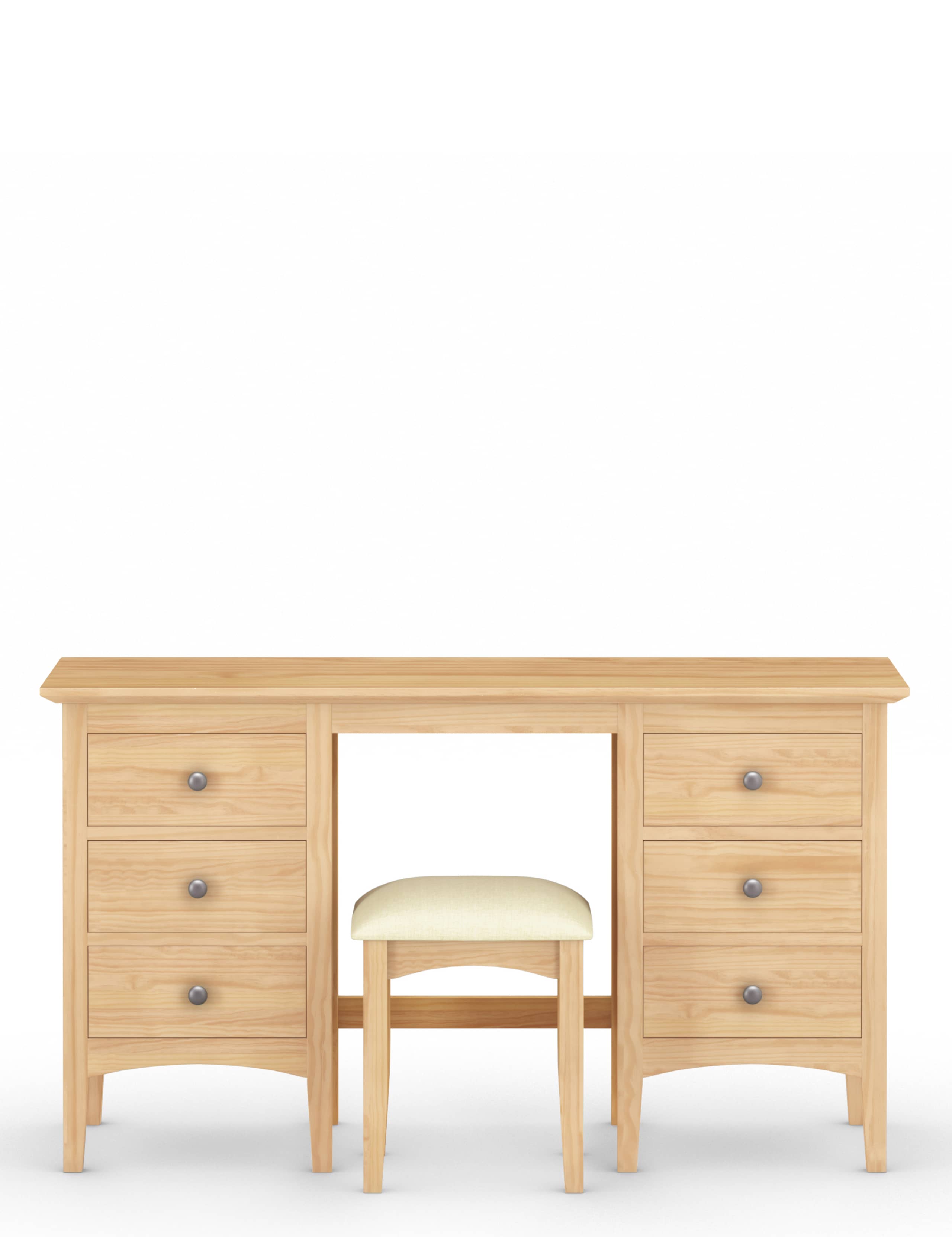 Hastings Light Natural Dressing Table & Stool 1 of 8