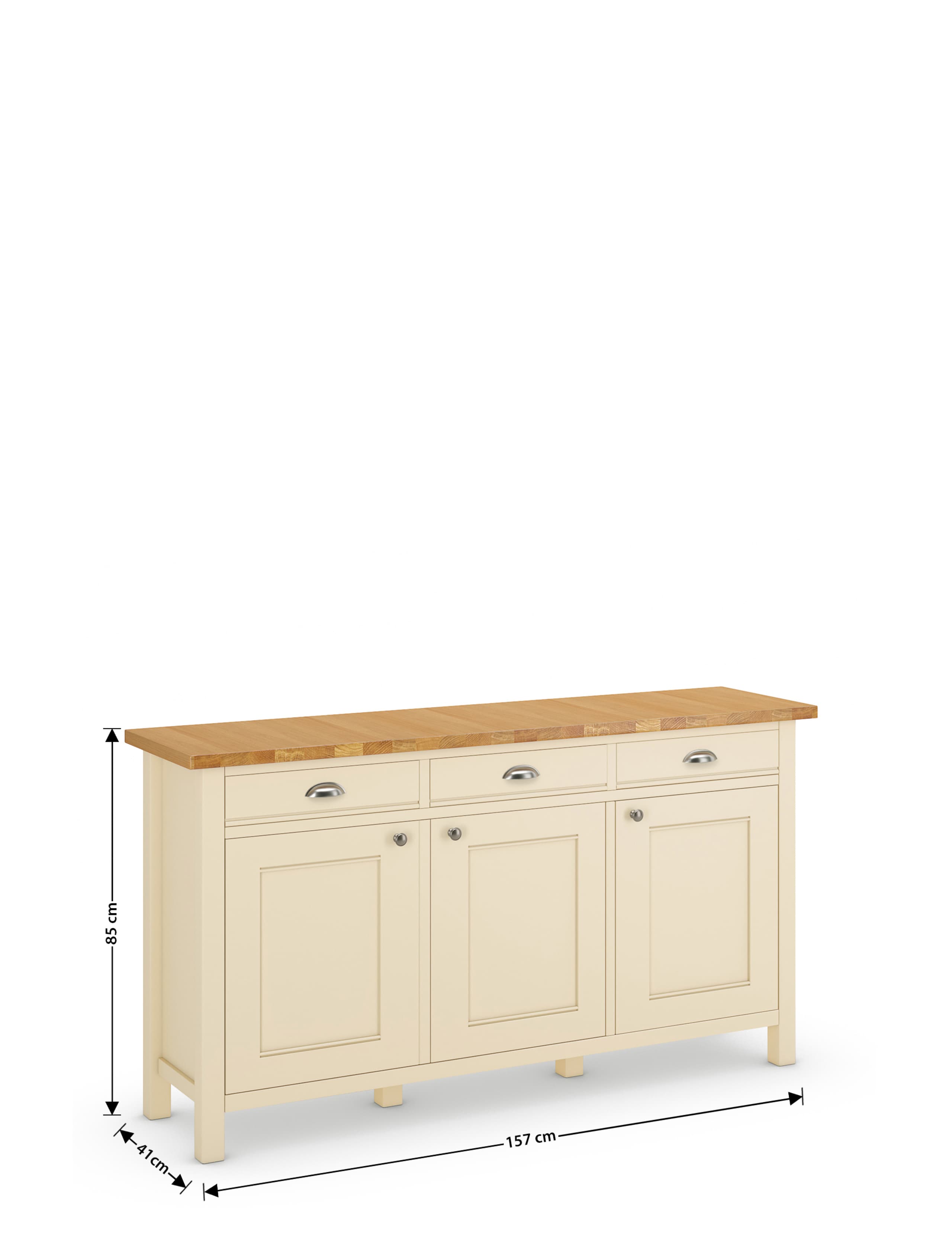 Padstow 3-Door Sideboard Cream 7 of 7
