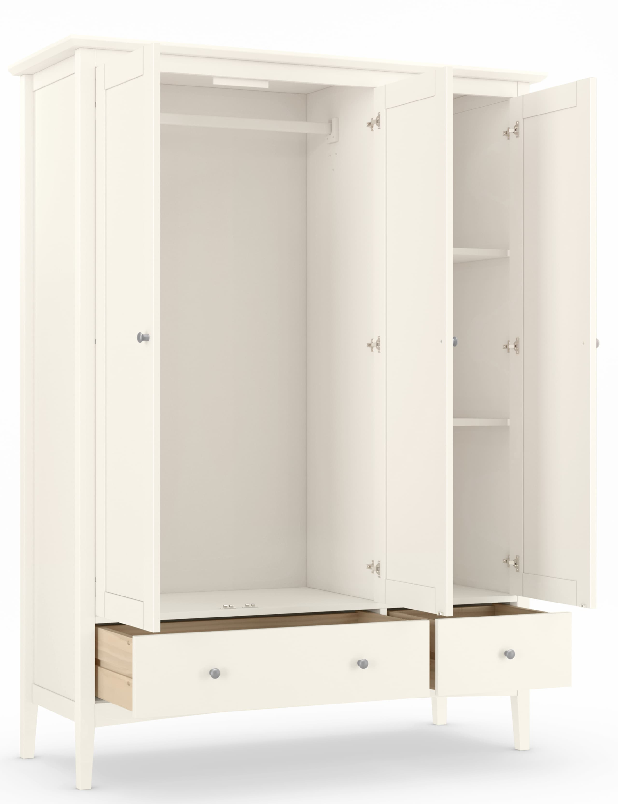Hastings Ivory Triple Wardrobe 3 of 8