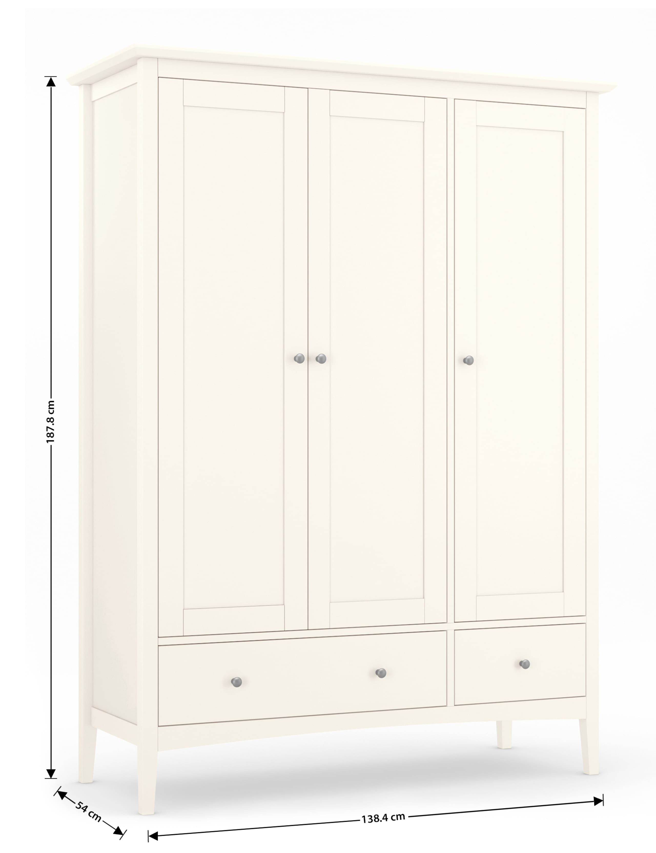 Hastings Ivory Triple Wardrobe 8 of 8