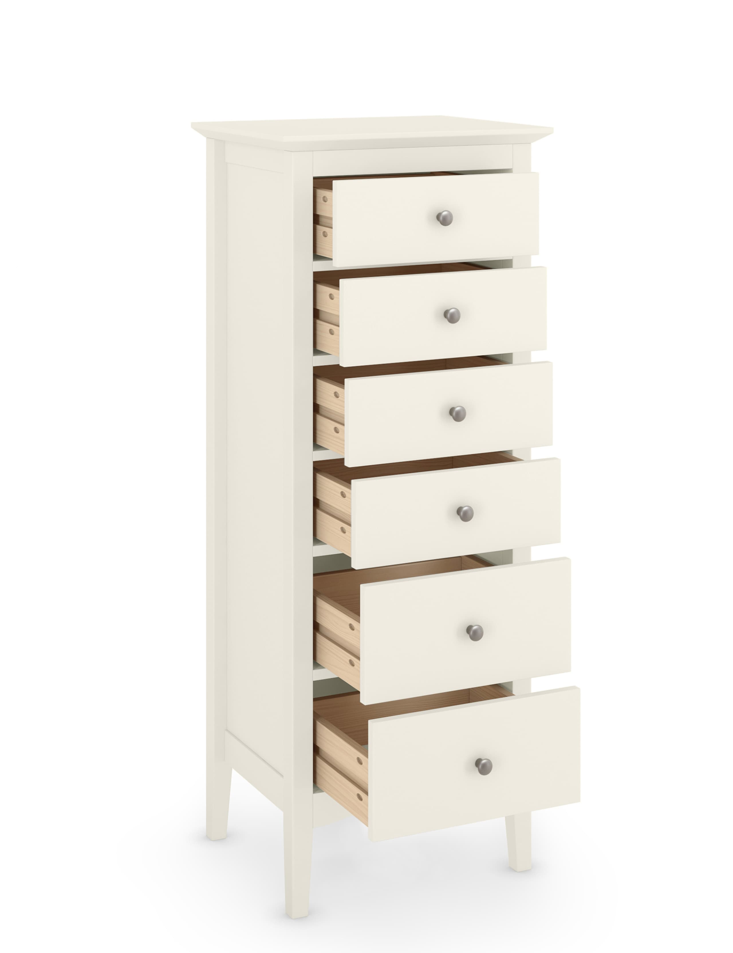 Hastings Ivory Tall 6 Drawer Chest 3 of 9