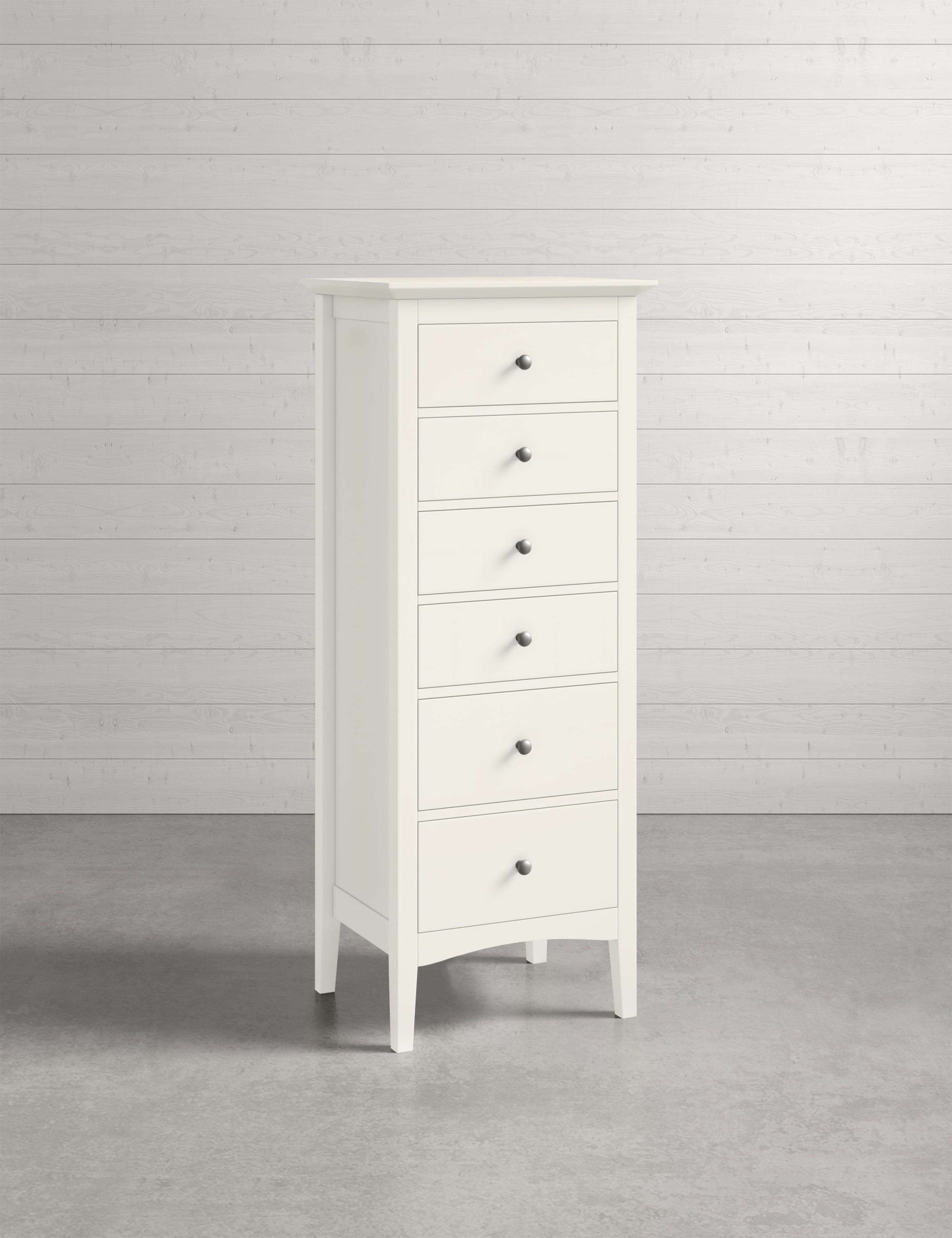 Hastings Ivory Tall 6 Drawer Chest 2 of 9