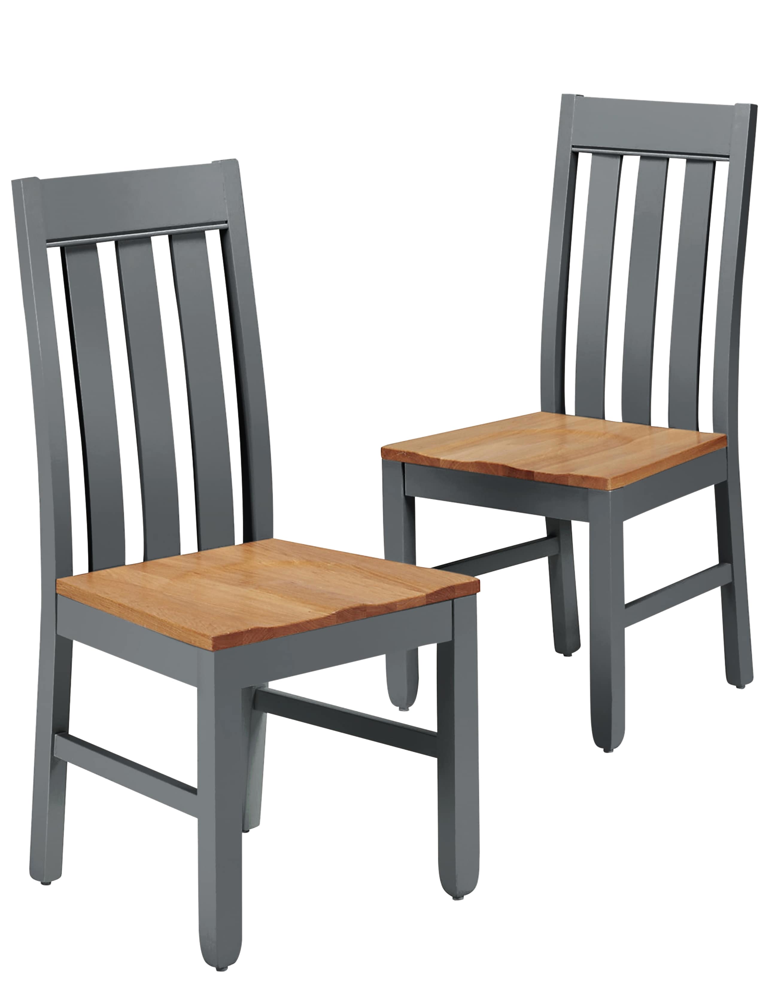 Set of 2 Padstow Grey Dining Chairs 1 of 4