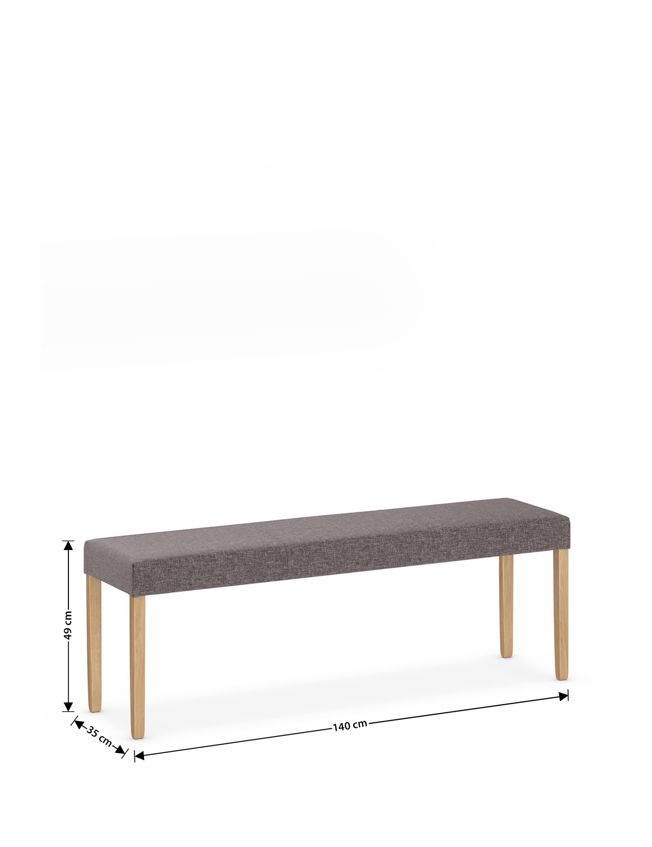Alton Grey Fabric Bench 7 of 7