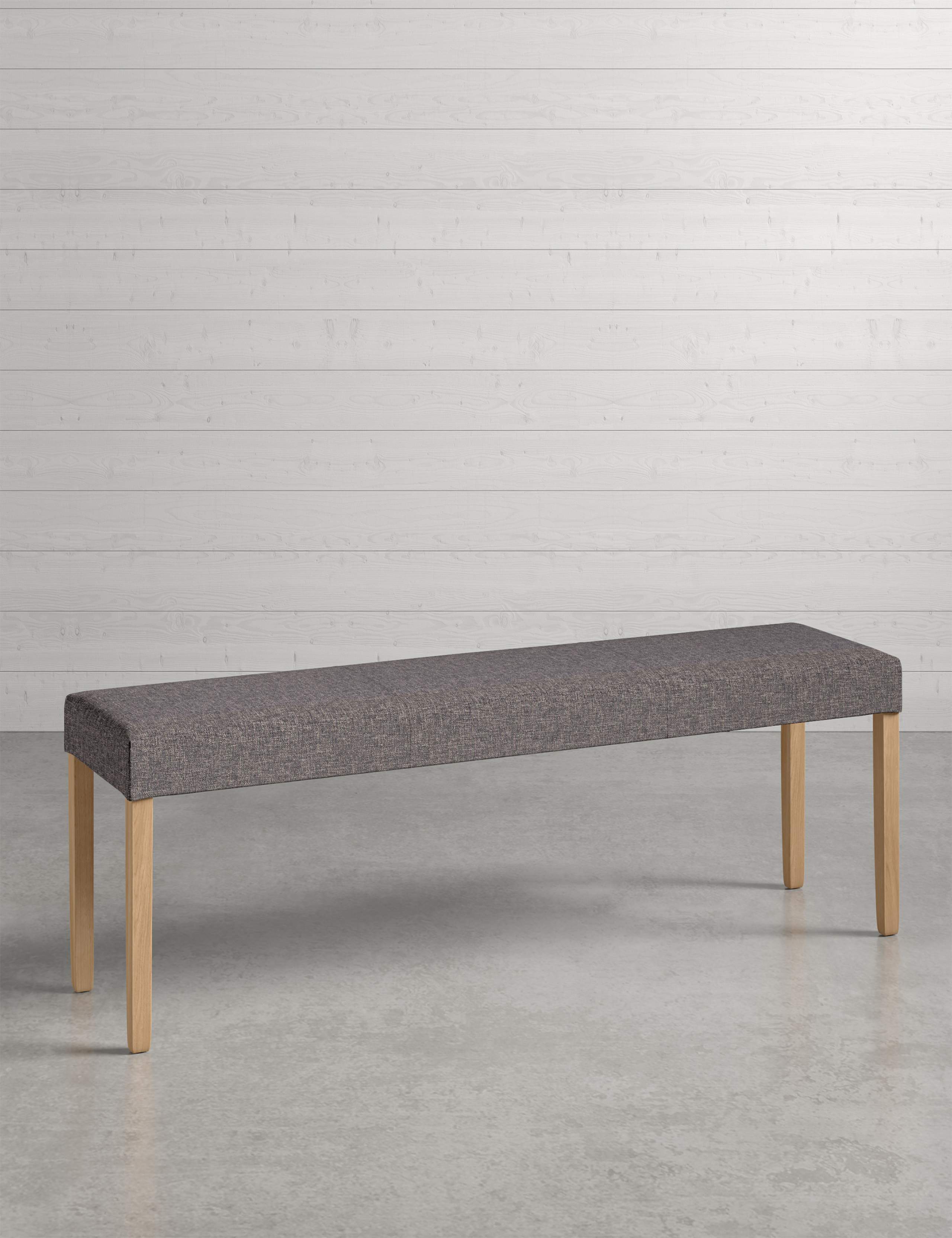 Alton Grey Fabric Bench 2 of 7
