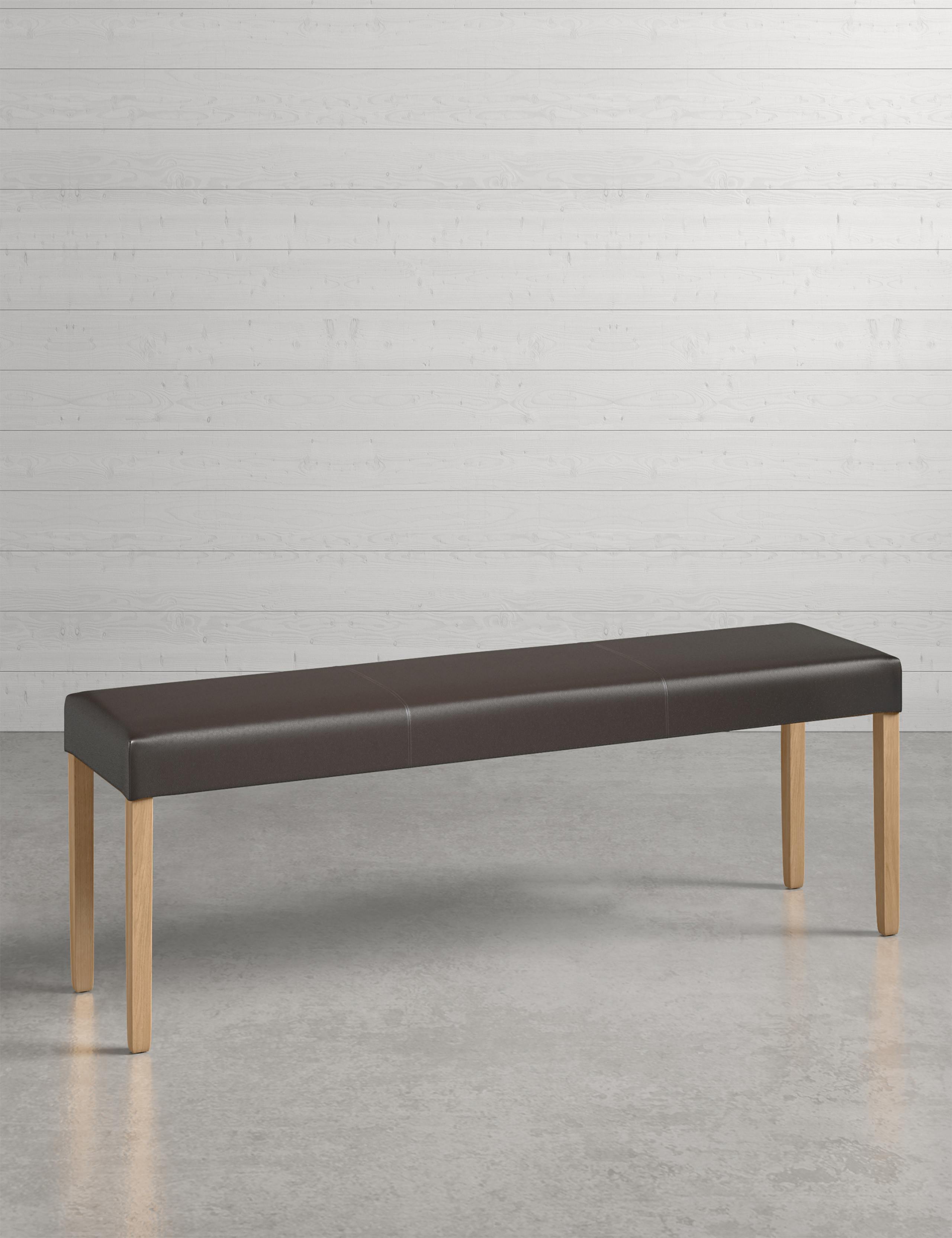 Alton Brown Leather Bench 2 of 7