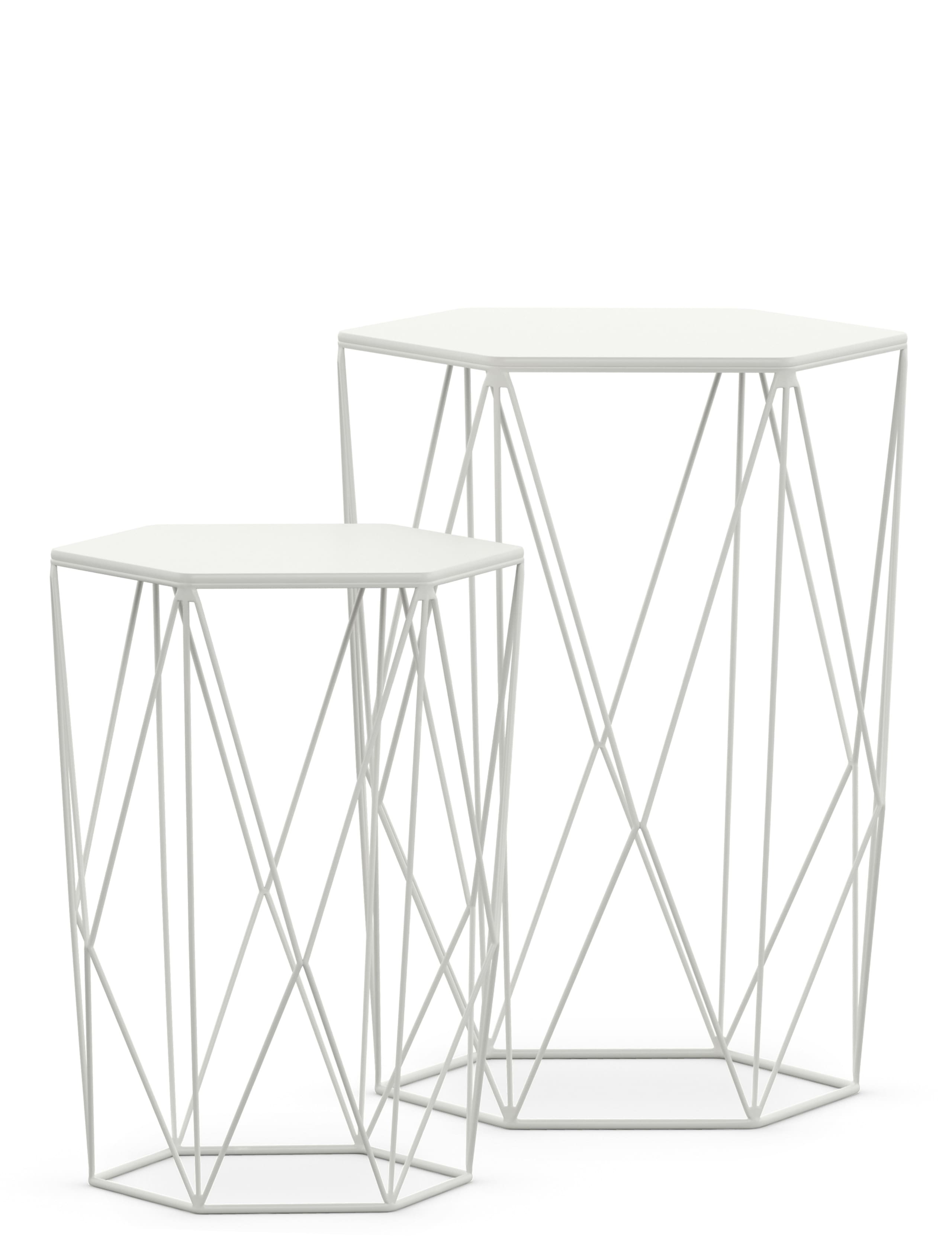 White Wire Nest of Tables 1 of 6