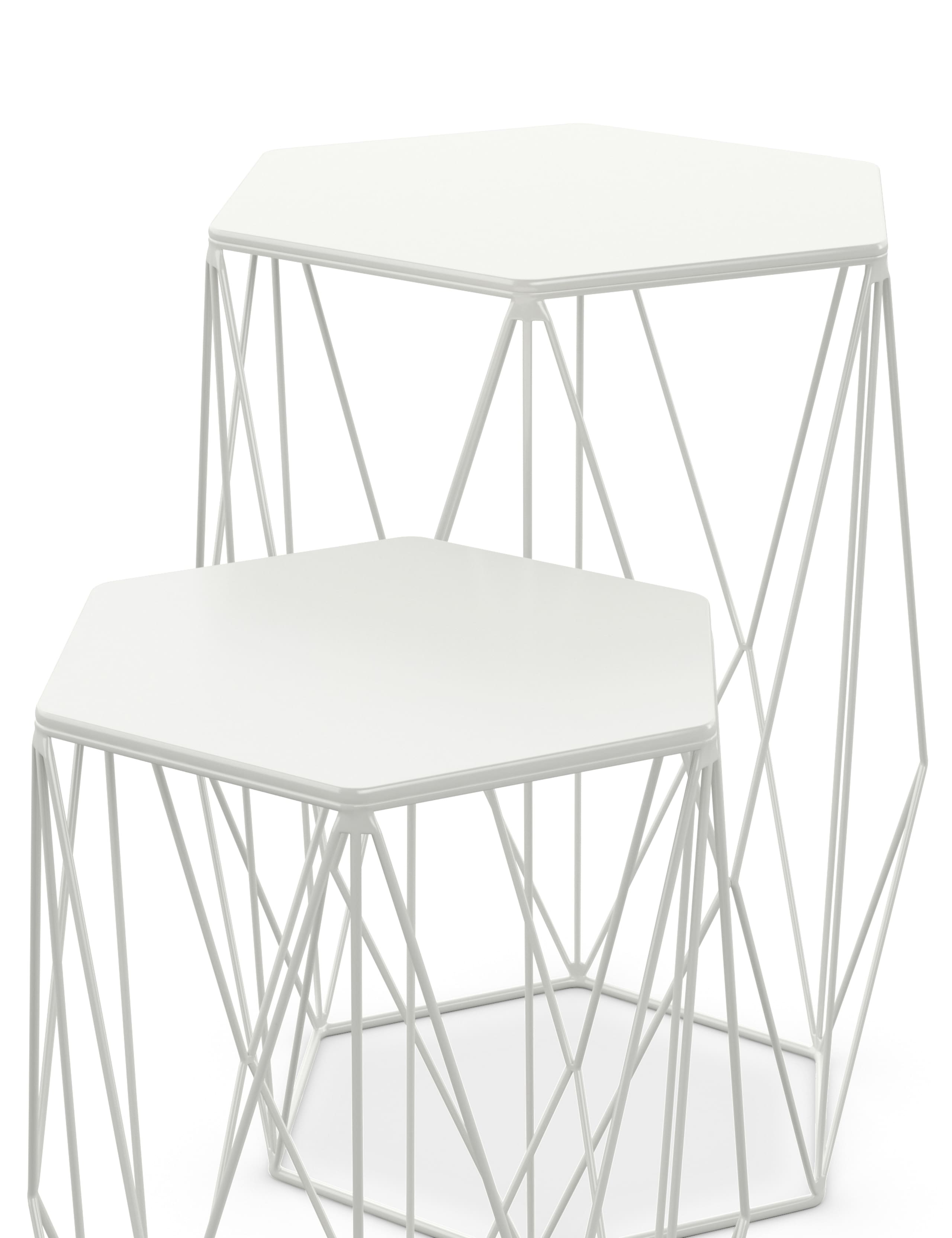 White Wire Nest of Tables 3 of 6