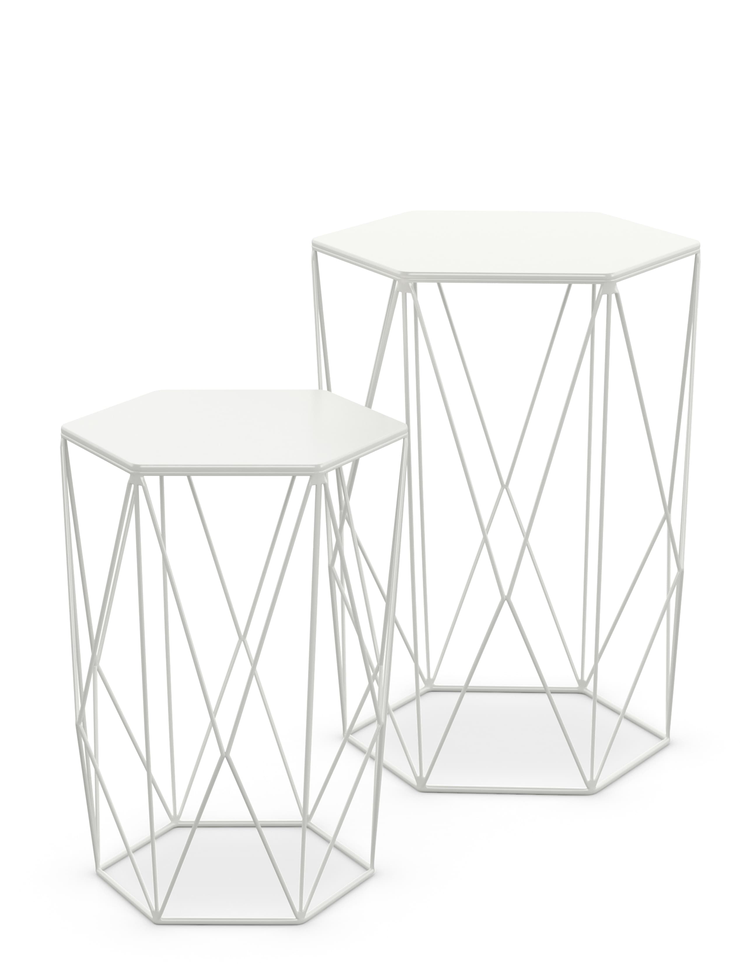 White Wire Nest of Tables 4 of 6