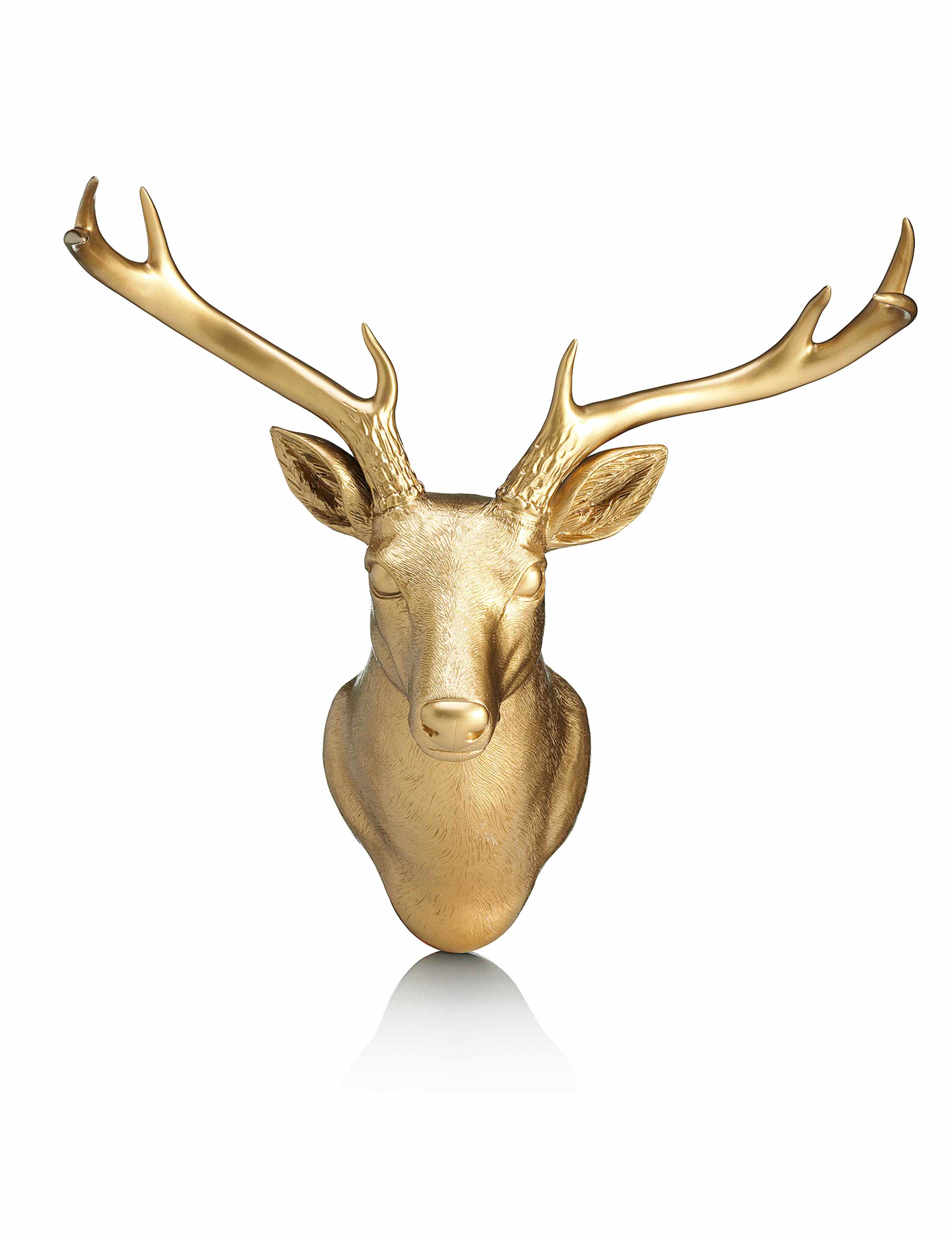 Golden Deer Head Wall Art 1 of 1