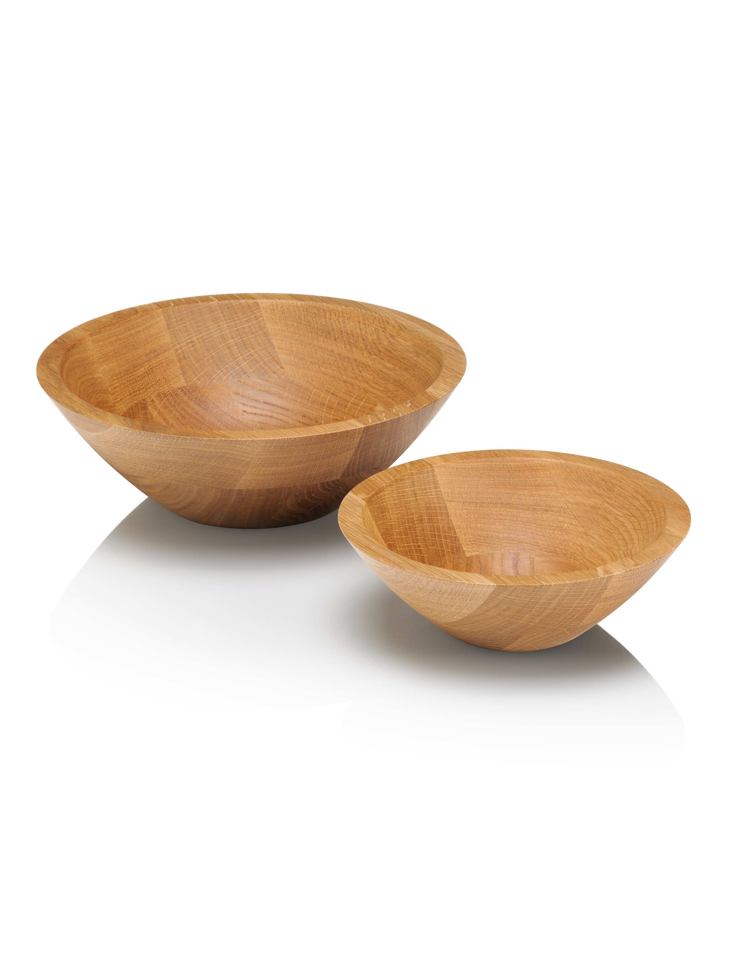 2 Oak Bowls Set 1 of 2