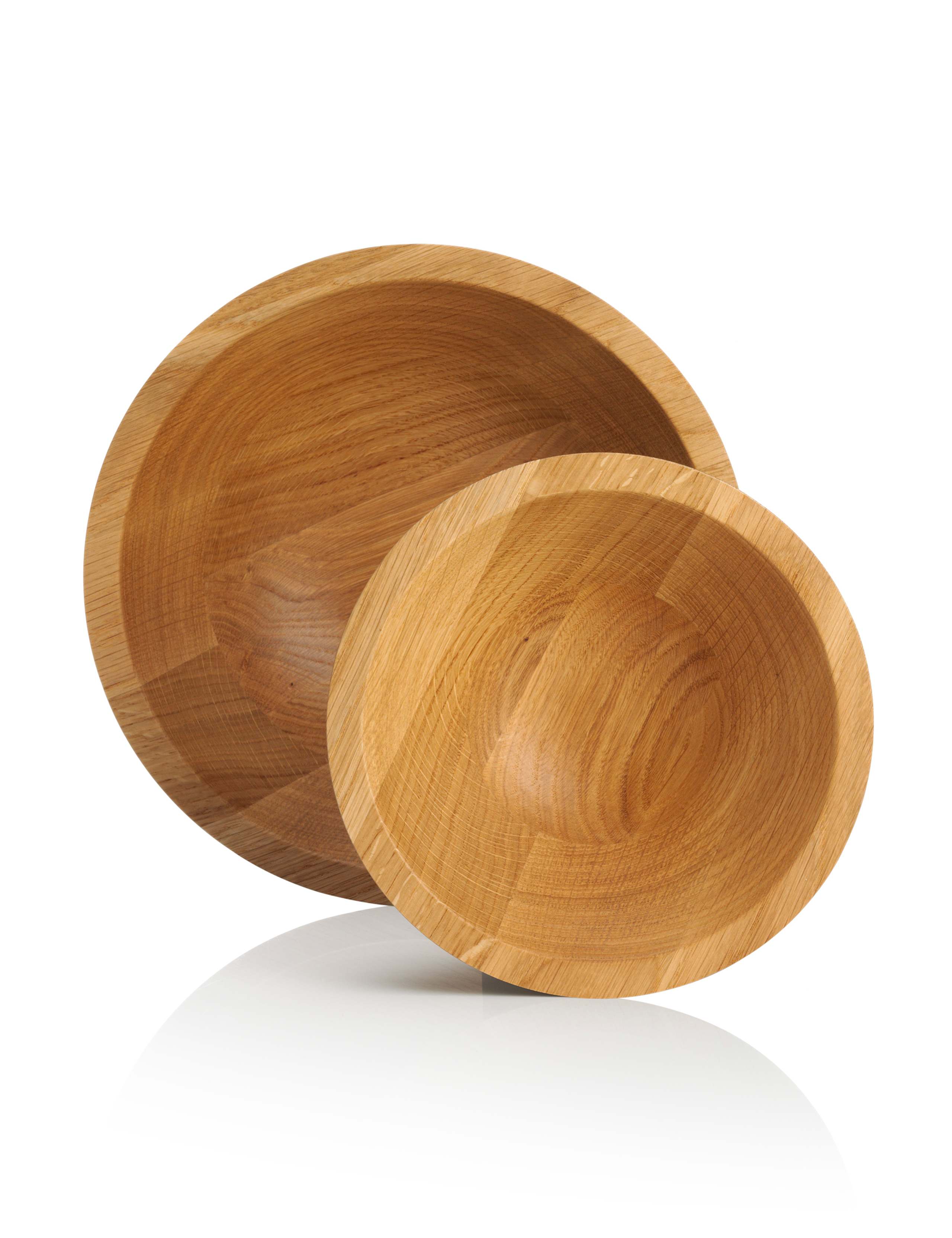 2 Oak Bowls Set 2 of 2